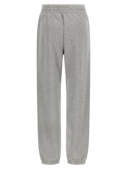 Joggers by Off-White for women in cotton gray & white features an refined tailoring silhouette, showcasing a premium with a and long cut for a refined tailoring look.