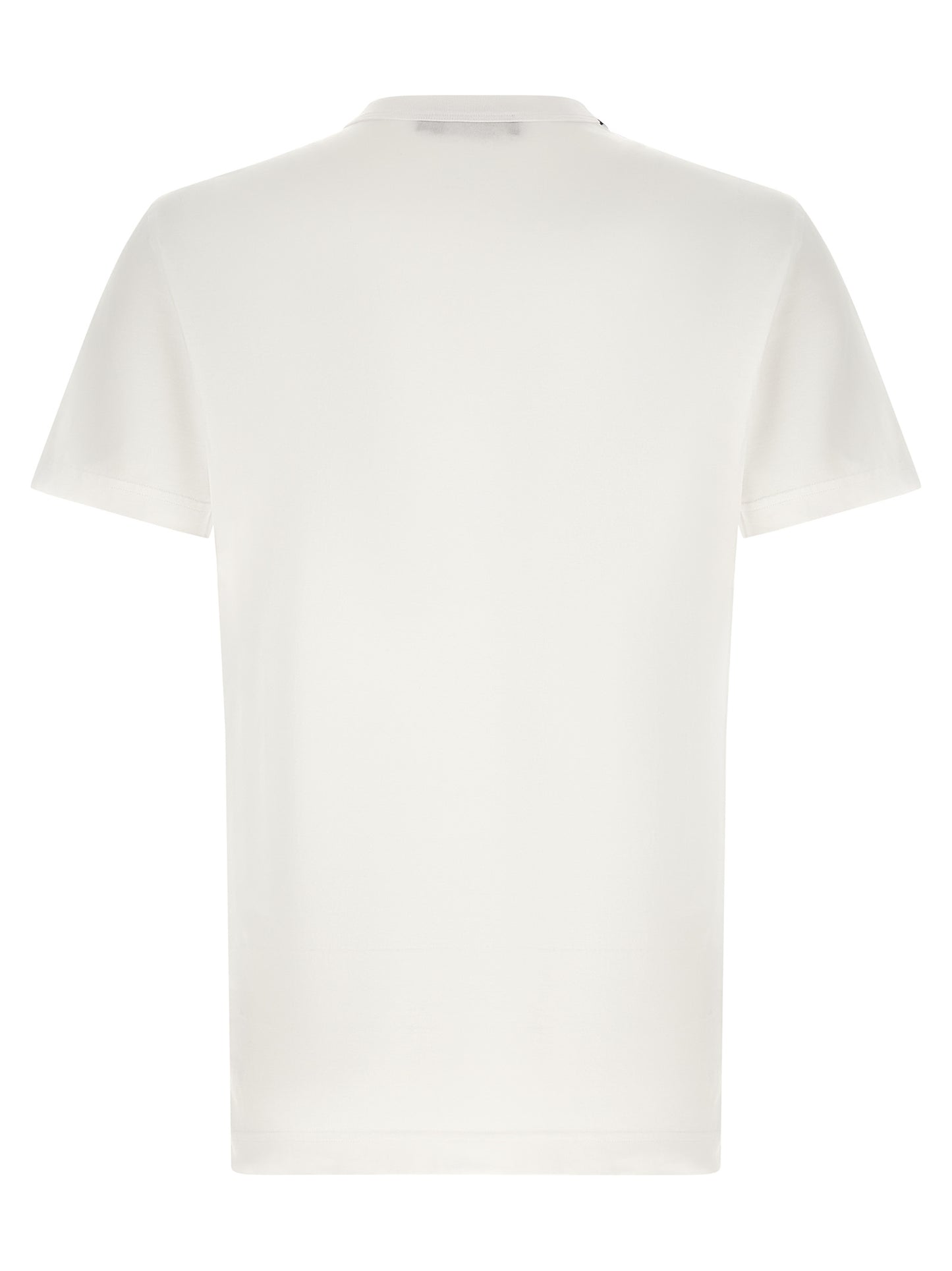 T-Shirt by Dolce & Gabbana for men in cotton white showcases a dramatic silhouette, elegantly detailed with a dramatic crew neckline and for a truly dramatic finish.