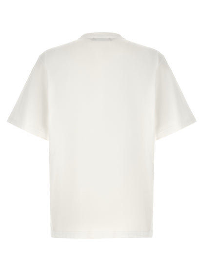 T-Shirt by Dolce & Gabbana for men in cotton white & signature showcases a dramatic silhouette, elegantly detailed with a dramatic crew neckline and for a truly dramatic finish.