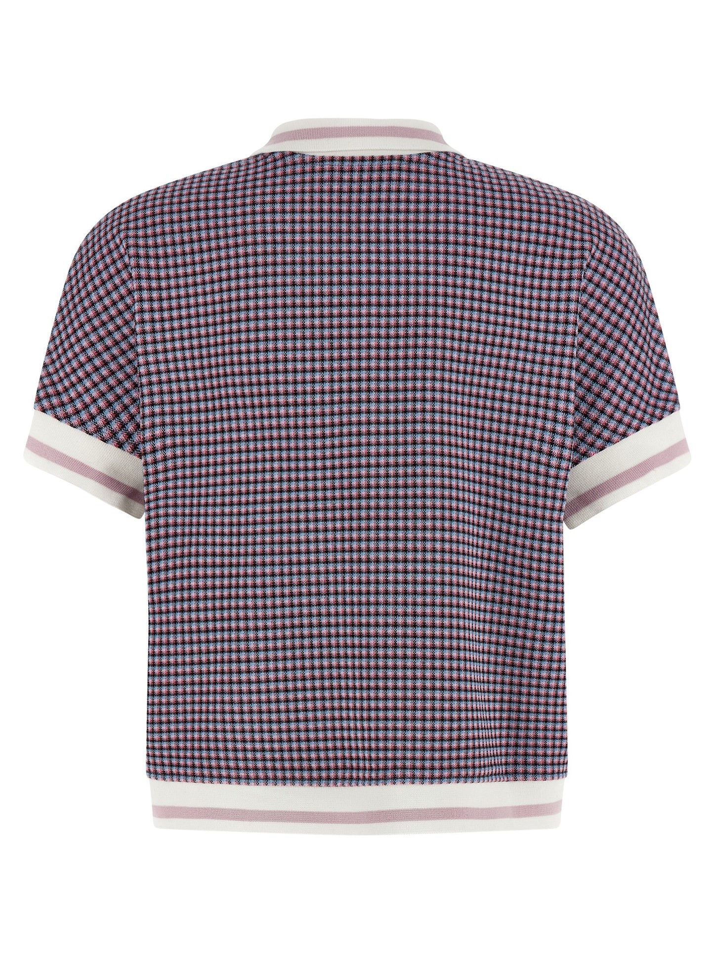 Polo Shirt by Marni for women in stretch polyamide viscose multicolor & patterned showcases a sharp silhouette, detailed with a refined and sharp for a sophisticated finish.