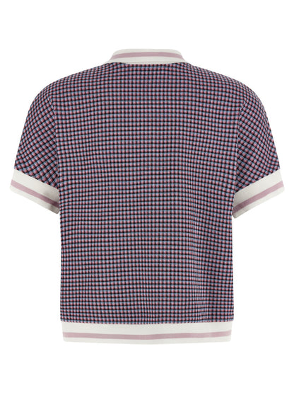 Polo Shirt by Marni for women in stretch polyamide viscose multicolor & patterned showcases a sharp silhouette, detailed with a refined and sharp for a sophisticated finish.