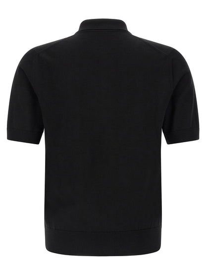 Dolce & Gabbana Men's Virgin Wool Polo Shirt - Black