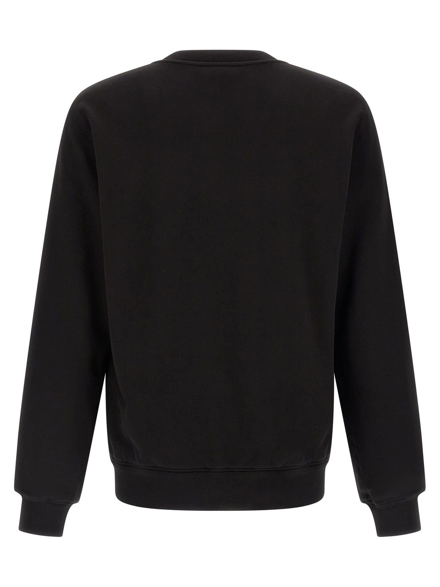 Sweatshirt by Dolce & Gabbana for men in cotton black features an enviable silhouette, showcasing a premium and refined crew neckline for a truly enviable finish.