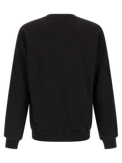 Sweatshirt by Dolce & Gabbana for men in cotton black features an enviable silhouette, showcasing a premium and refined crew neckline for a truly enviable finish.