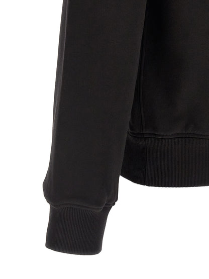 Sweatshirt by Dolce & Gabbana for men in cotton black features an exquisite silhouette, showcasing and crew neckline details for a exquisite look.