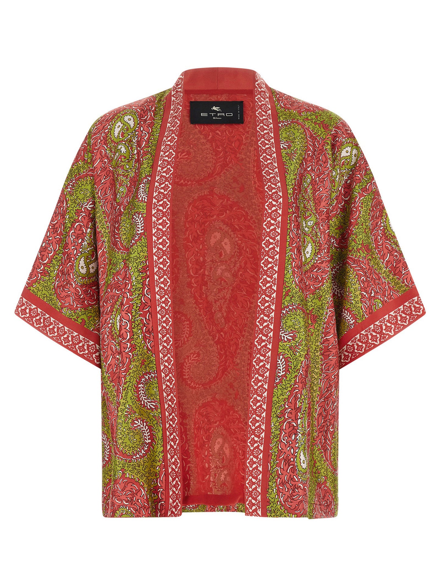 Cardigan by Etro for women in silk twill multicolor, patterned & paisley features an crisp silhouette, showcasing a sophisticated and three-quarter-sleeve detail for a truly crisp finish.