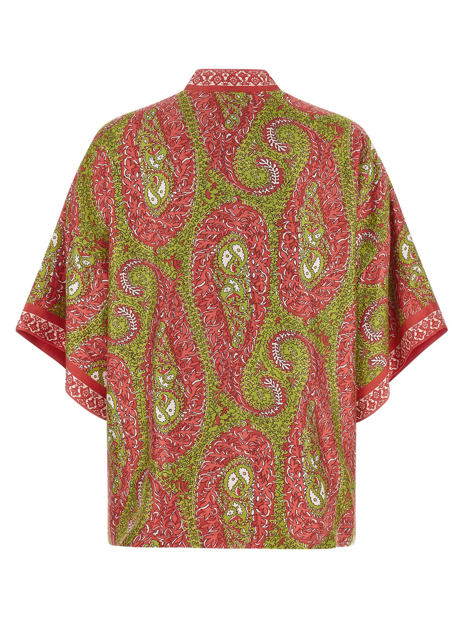 Cardigan by Etro for women in silk twill multicolor, patterned & paisley showcases a luxurious silhouette, meticulously detailed with a sophisticated and for a refined finish.