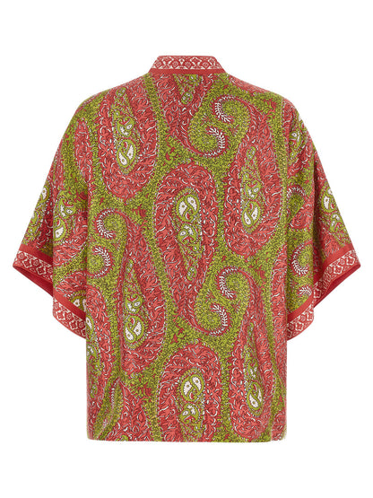 Cardigan by Etro for women in silk twill multicolor, patterned & paisley showcases a luxurious silhouette, meticulously detailed with a sophisticated and for a refined finish.