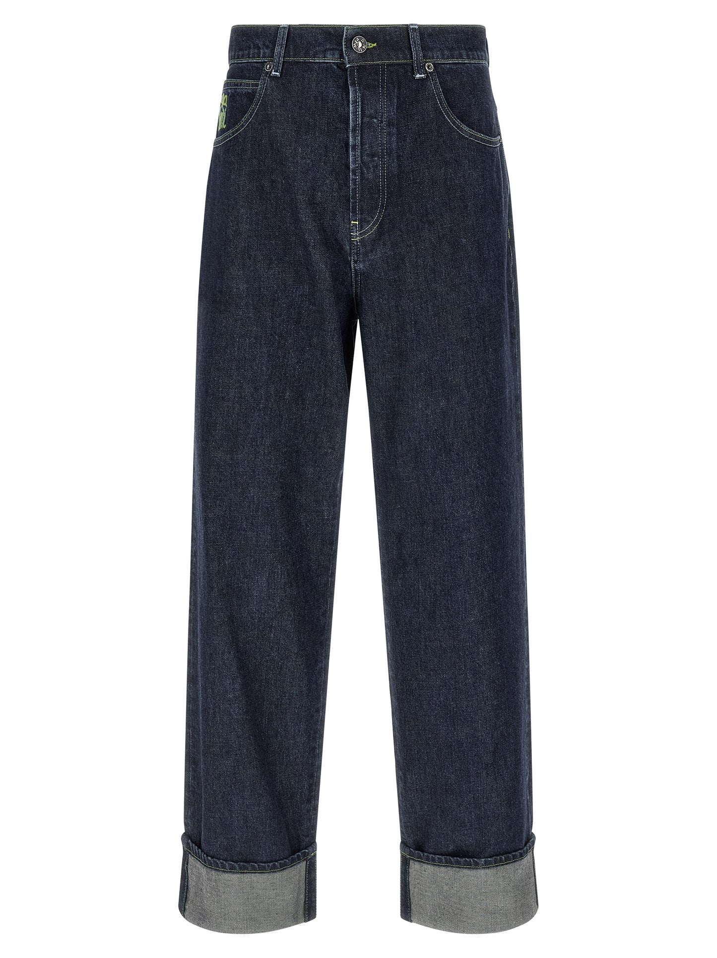 Jeans by Marni for men in denim cotton blue features an refined tailoring silhouette, showcasing a premium straight-leg & wide with a and long cut for a refined tailoring look.