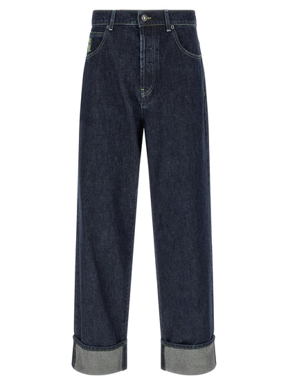 Jeans by Marni for men in denim cotton blue features an refined tailoring silhouette, showcasing a premium straight-leg & wide with a and long cut for a refined tailoring look.