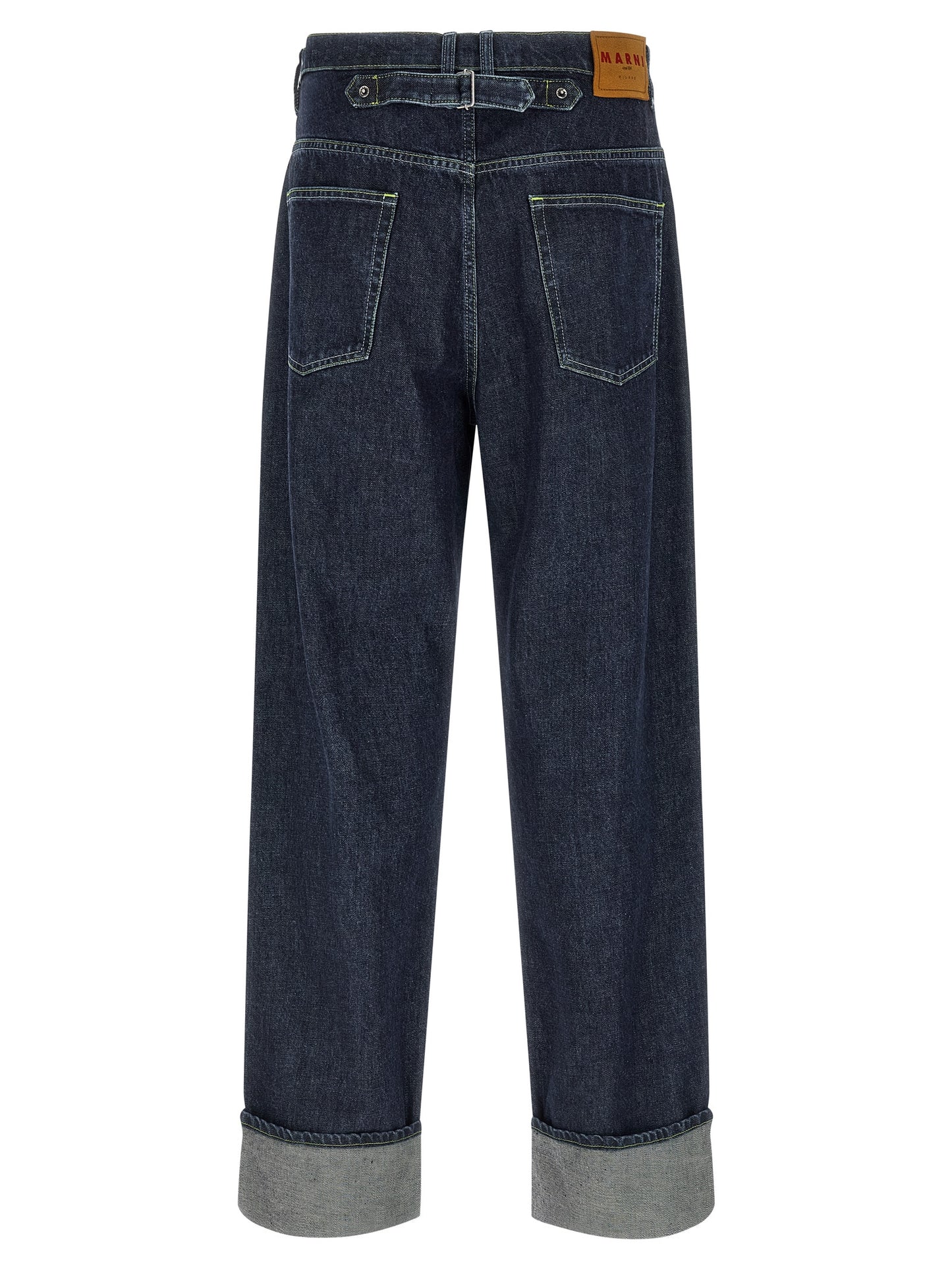 Jeans by Marni for men in denim cotton blue features a refined silhouette with a refined straight-leg & wide, defined by a and a refined long for a refined finish.