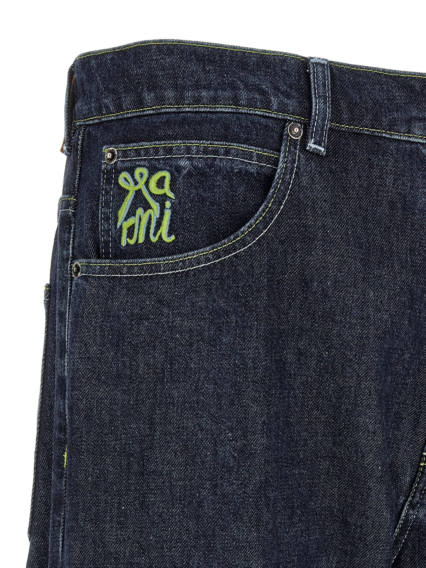 Jeans by Marni for men in denim cotton blue features an sartorial straight-leg & wide and long with a cut for a sartorial finish.
