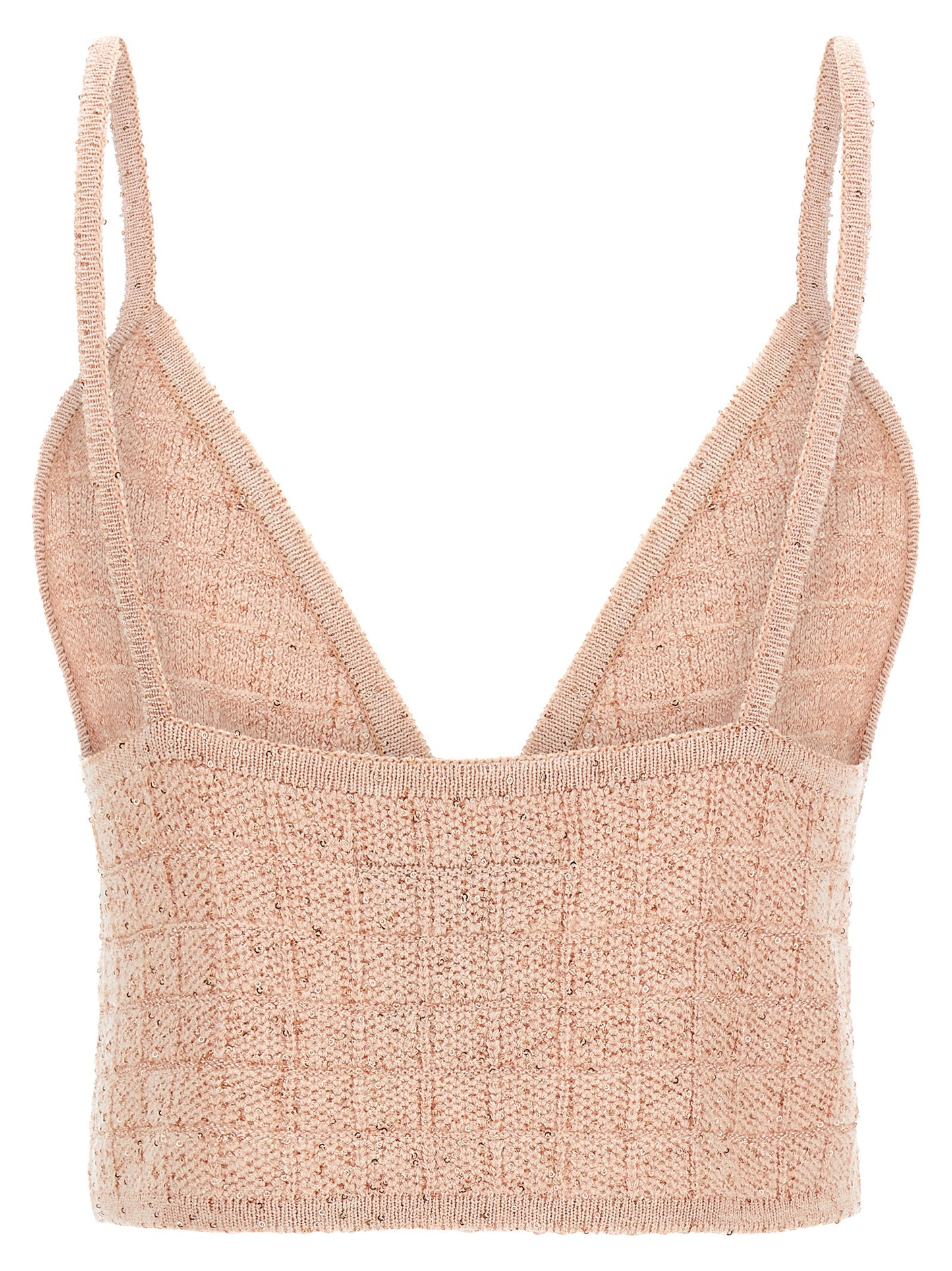 Tank Top by Alessandra Rich for women in polyester merino wool & sequins multicolor, pink & patterned features an bespeak silhouette, showcasing an bespeak and bespeak for a truly sophisticated look.
