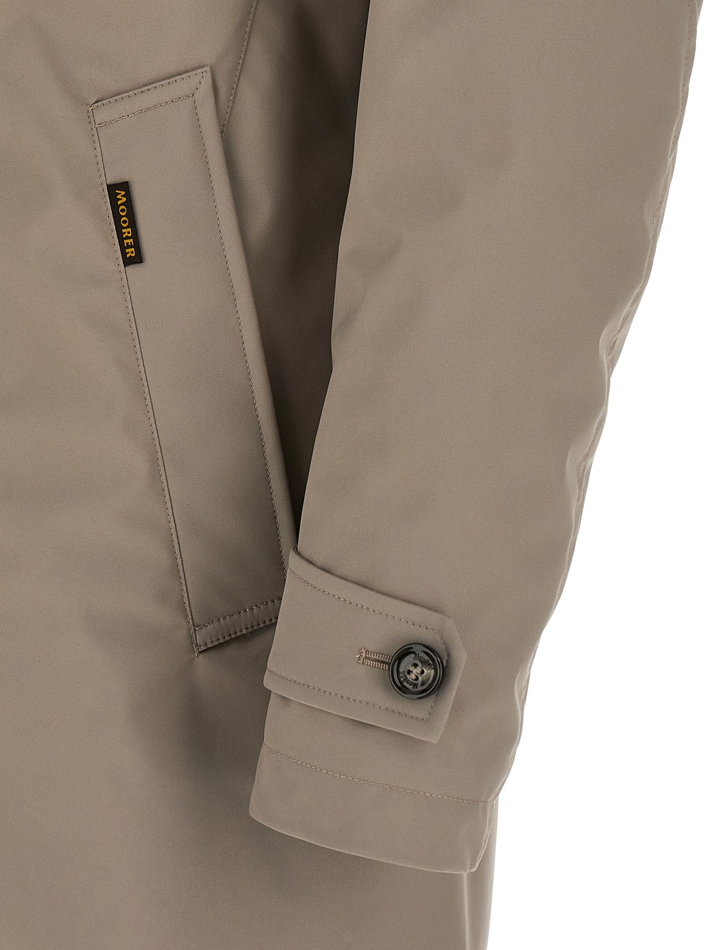 Hooded Windbreaker Jacket by MooRER for men in polyester & polyurethane gray features an magnificent silhouette, showcasing the sophisticated and functional hooded & windproof for a premium, magnificent look.