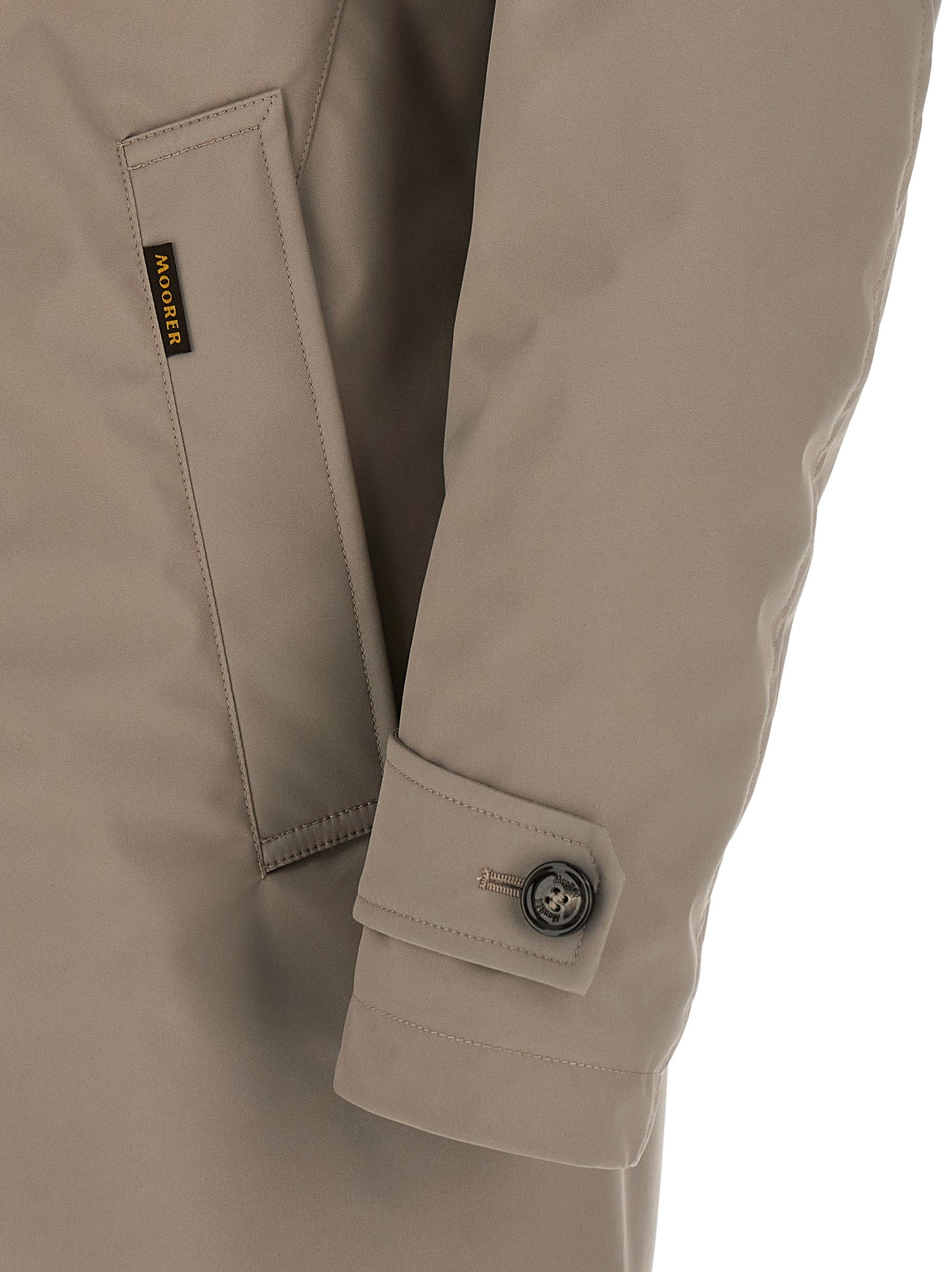 Hooded Windbreaker Jacket by MooRER for men in polyester & polyurethane gray features an magnificent silhouette, showcasing the sophisticated and functional hooded & windproof for a premium, magnificent look.