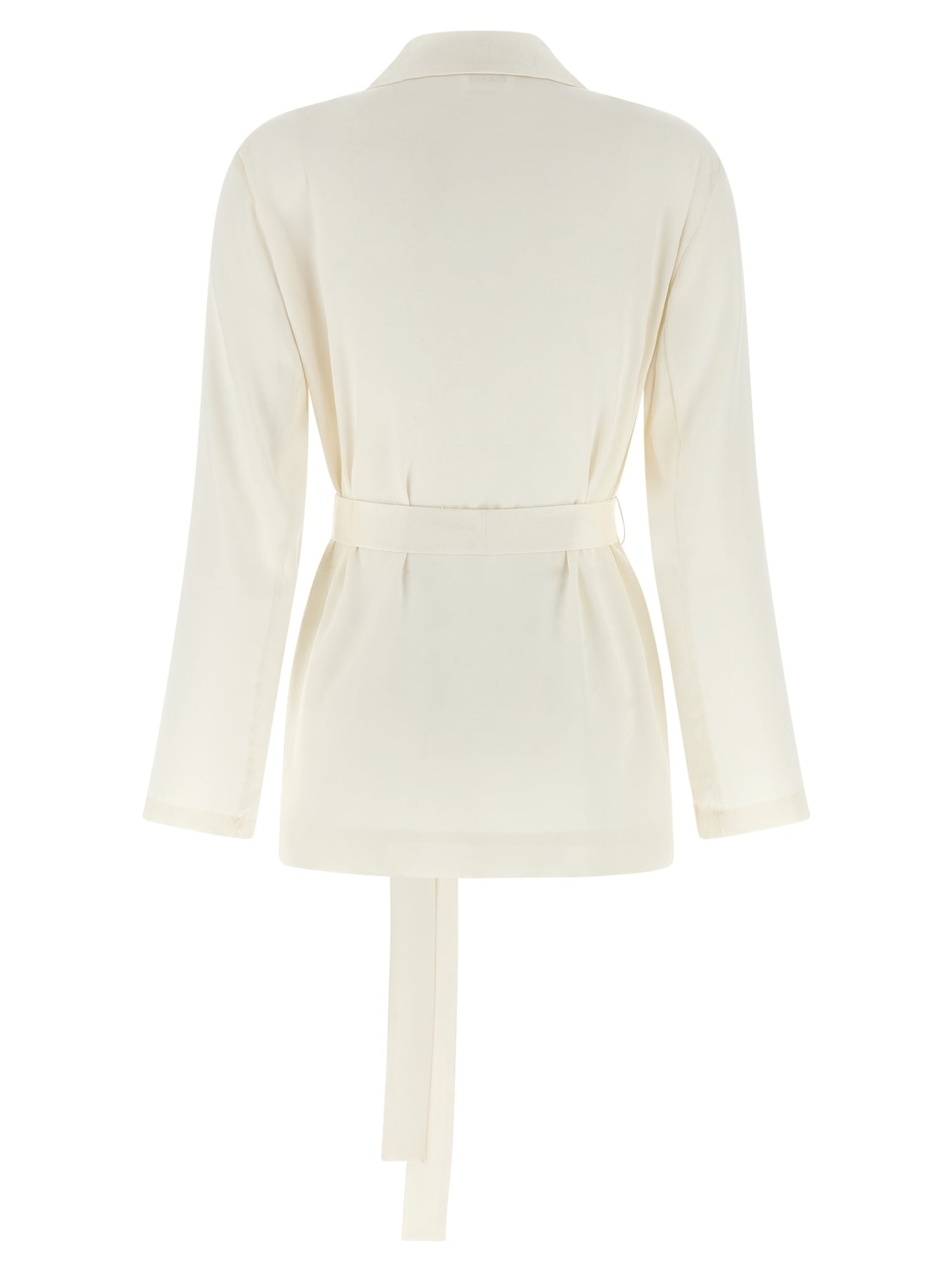 Blazer by P.A.R.O.S.H. for women in polyester white showcases a polished silhouette, highlighted by a refined and polished for a sophisticated finish.