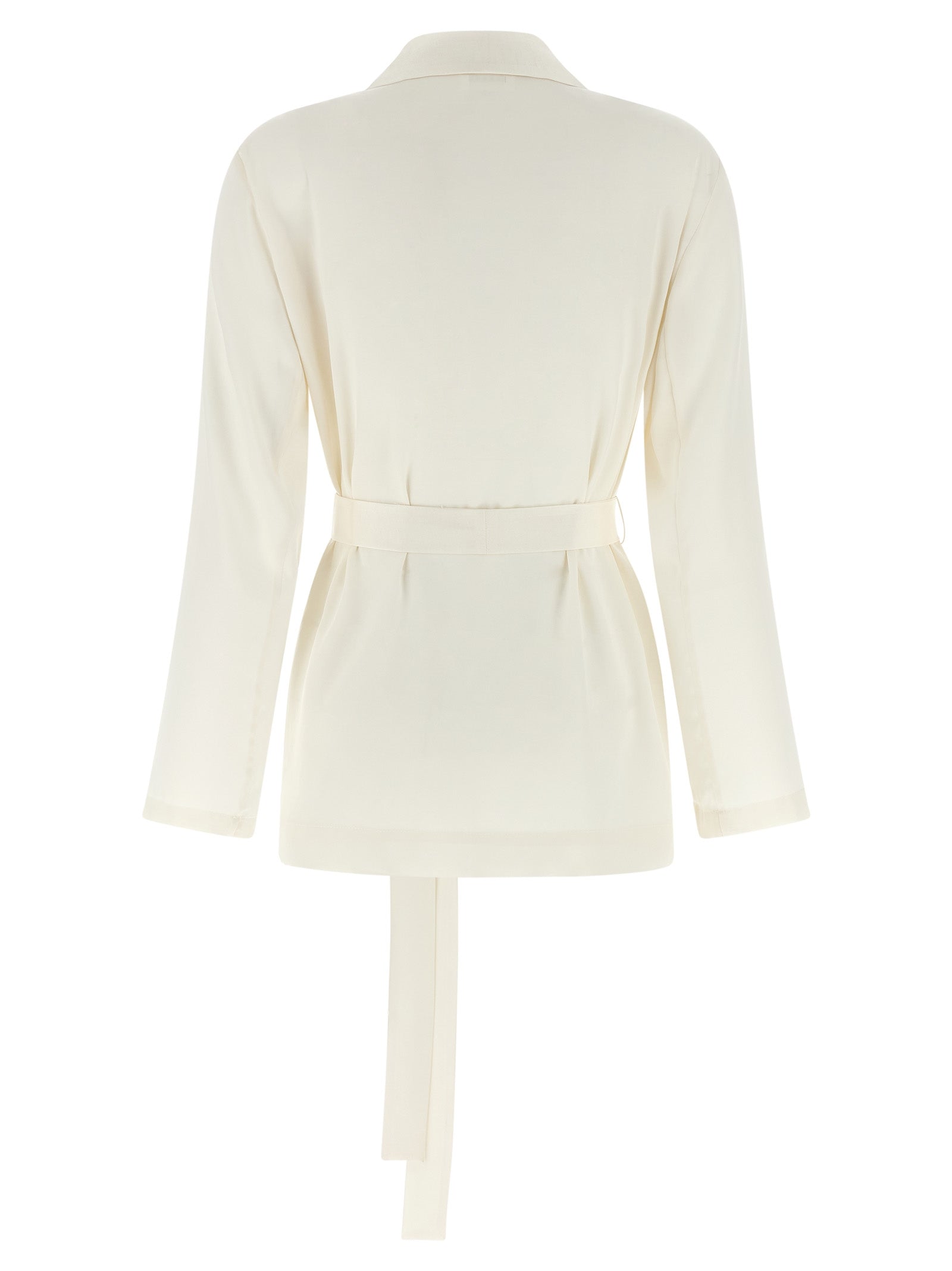 Blazer by P.A.R.O.S.H. for women in polyester white showcases a polished silhouette, highlighted by a refined and polished for a sophisticated finish.