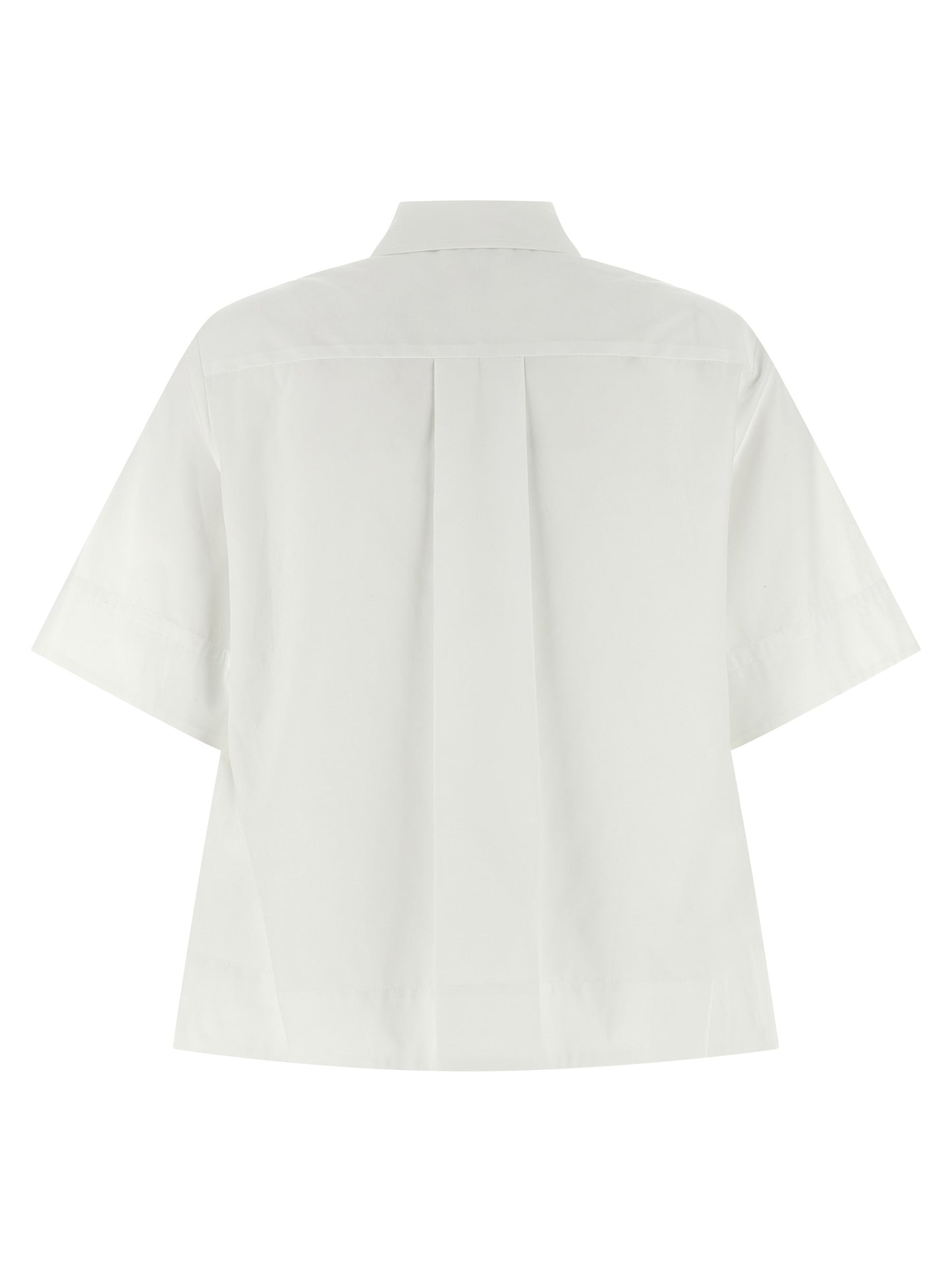 Blouse by P.A.R.O.S.H. for women in cotton white showcases a sleek silhouette, elegantly detailed with a sleek and for a sleek finish.