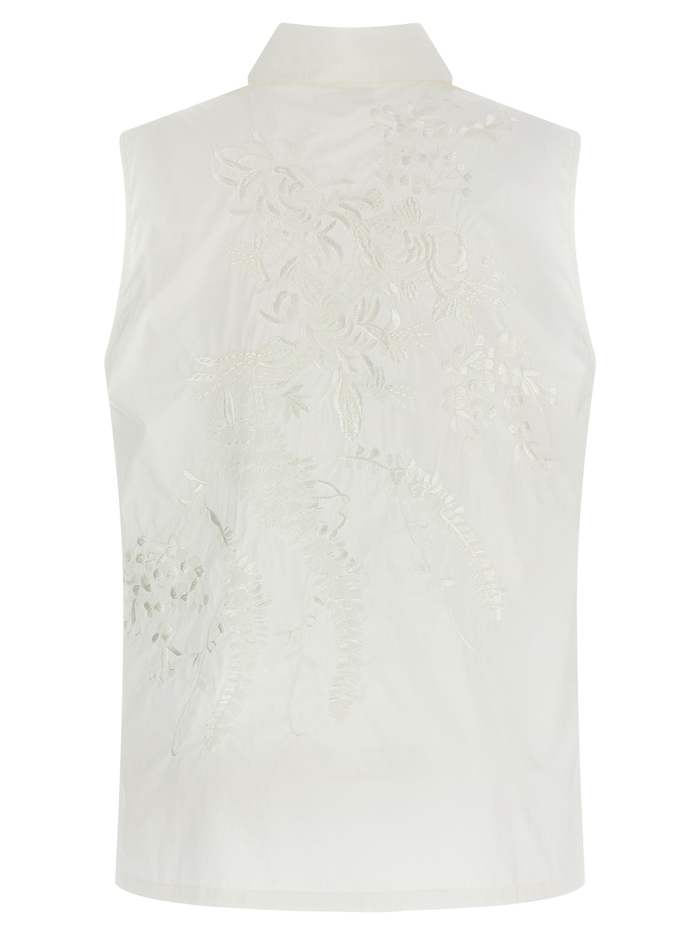 Blouse by P.A.R.O.S.H. for women in polyamide & cotton white presents a discerning silhouette, showcasing a sophisticated and for a truly discerning finish.