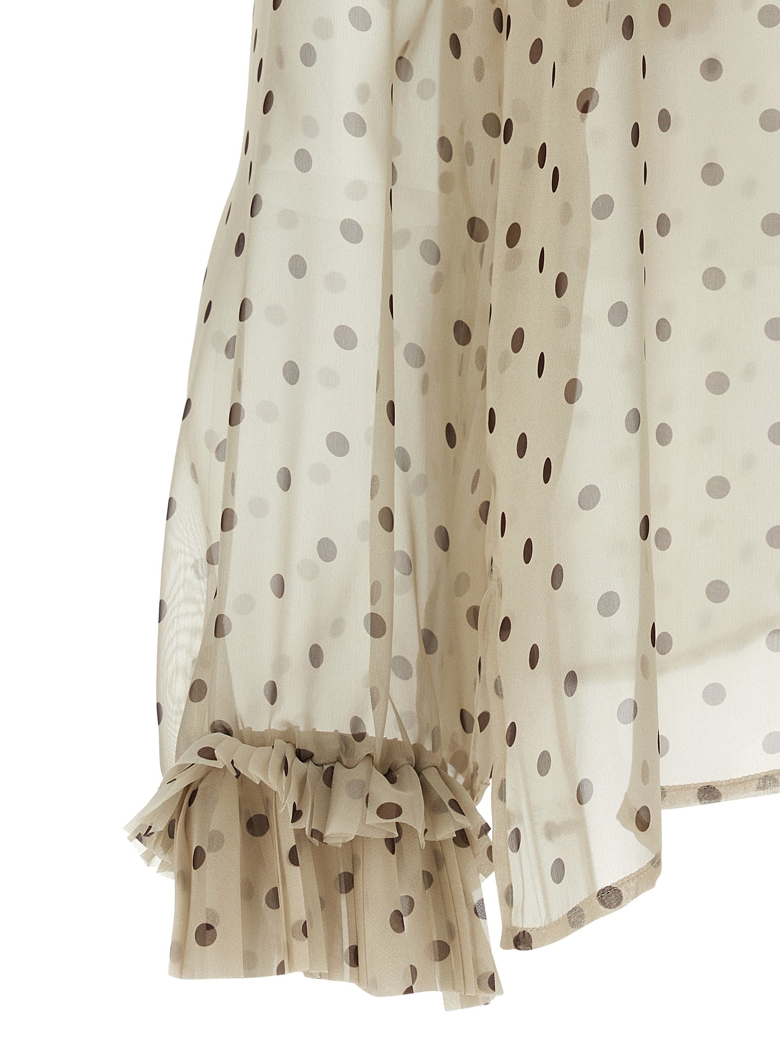 Blouse by P.A.R.O.S.H. for women in polyester beige & transparent, featuring a nuanced and nuanced for a sophisticated finish.