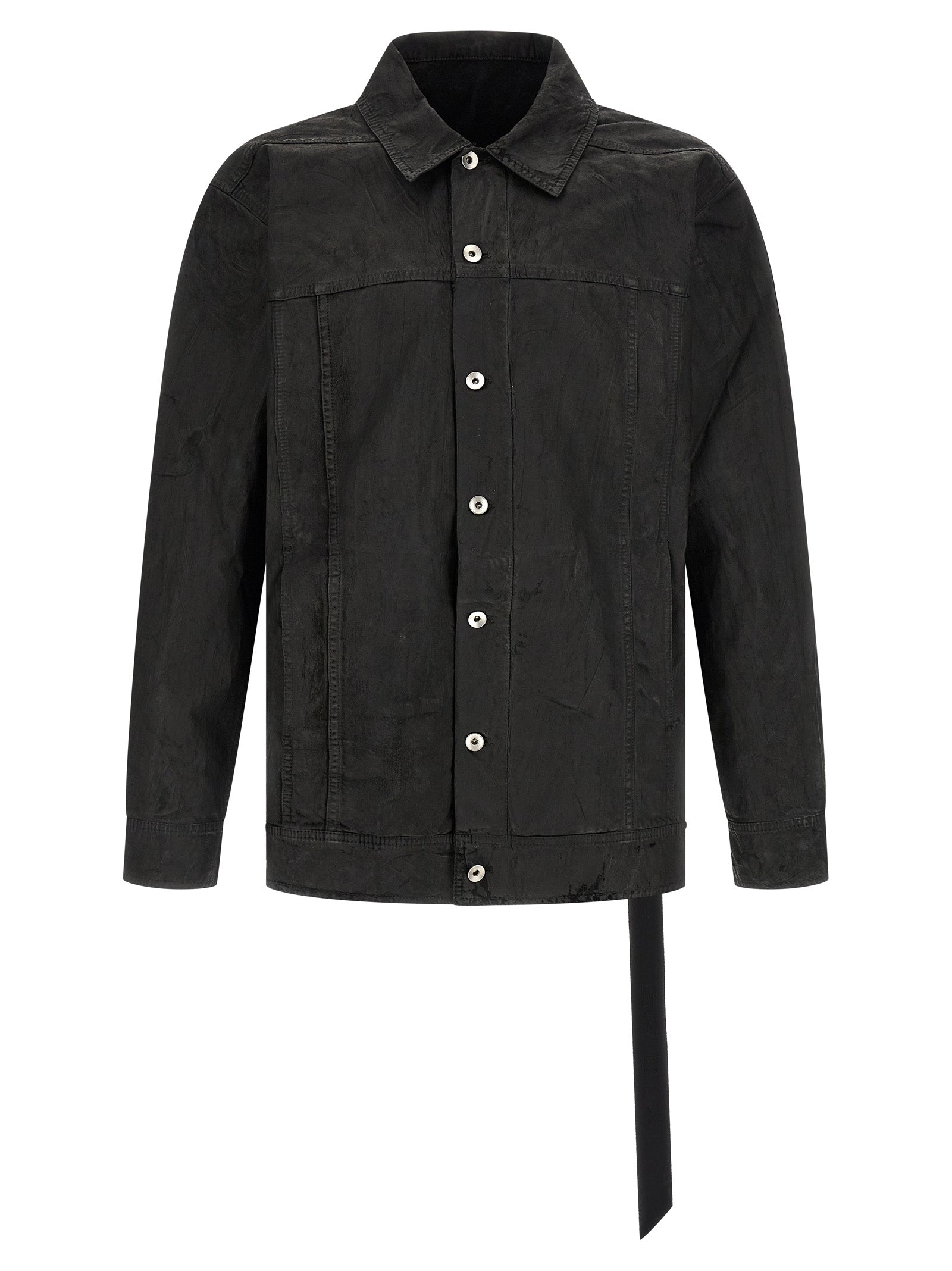 Trucker Jacket by DRKSHDW for men in denim cotton black features an on trend silhouette, showcasing refined pockets and a sophisticated shirt-collar neckline for a truly on trend finish.