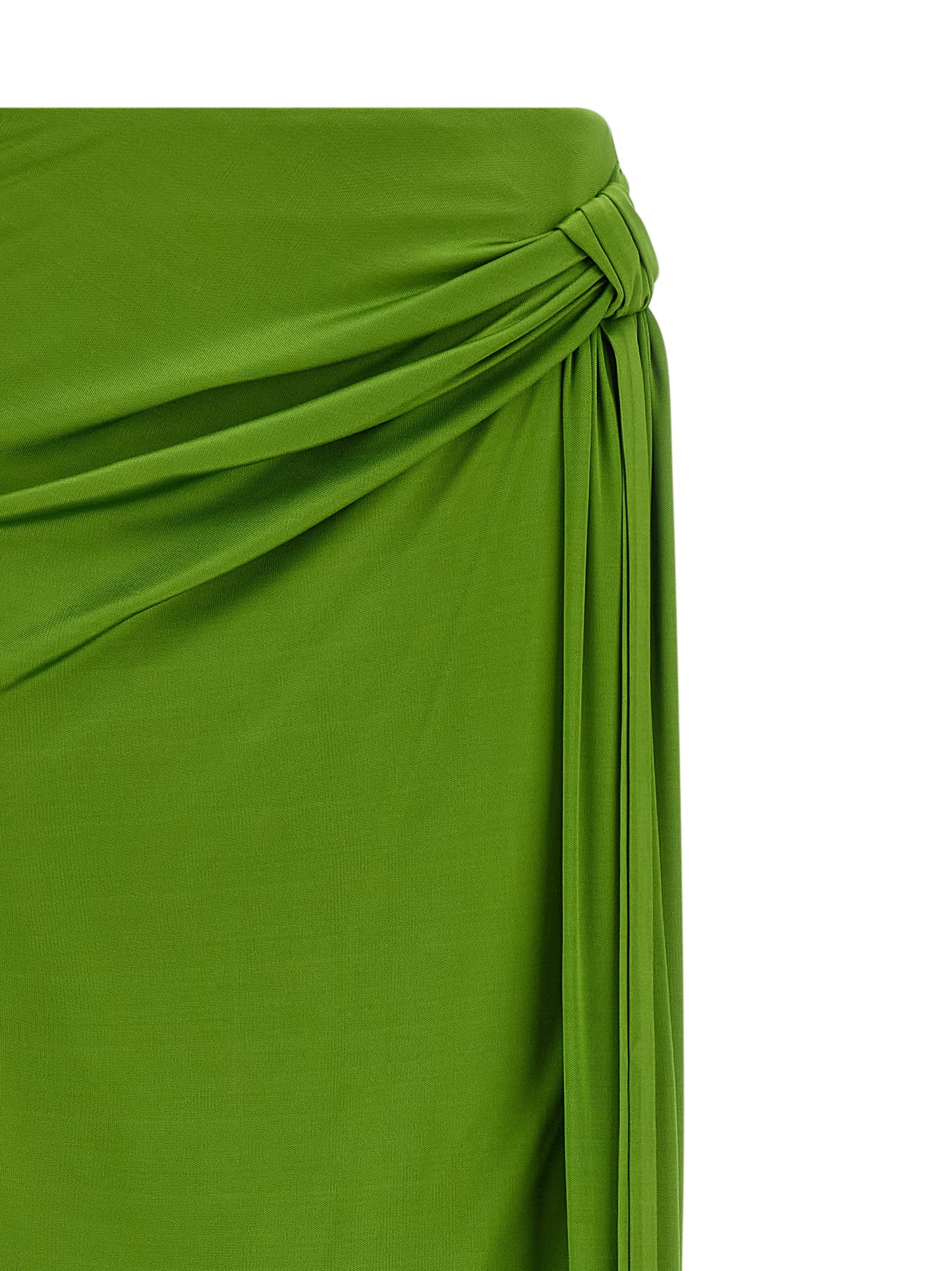 Skirt by Elisabetta Franchi for women in viscose bicolour & green showcases a dramatic silhouette, artfully capturing the essence of the Women's Viscose Skirt in a dramatic mini cut for a refined look.