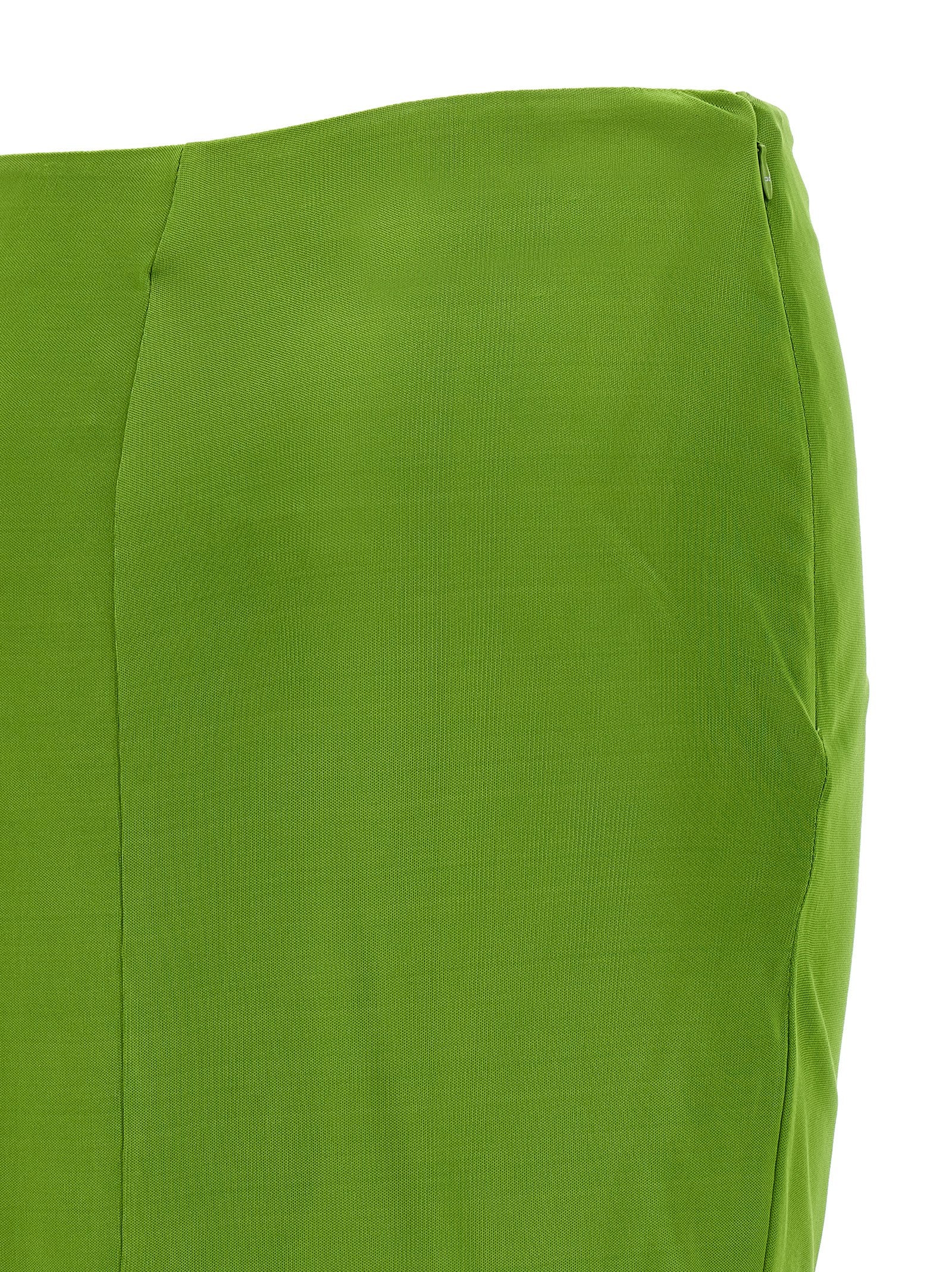 Skirt by Elisabetta Franchi for women in viscose bicolour & green features an relaxed-yet-refined silhouette that elegantly showcases the Women's Viscose Skirt design and sophisticated mini.