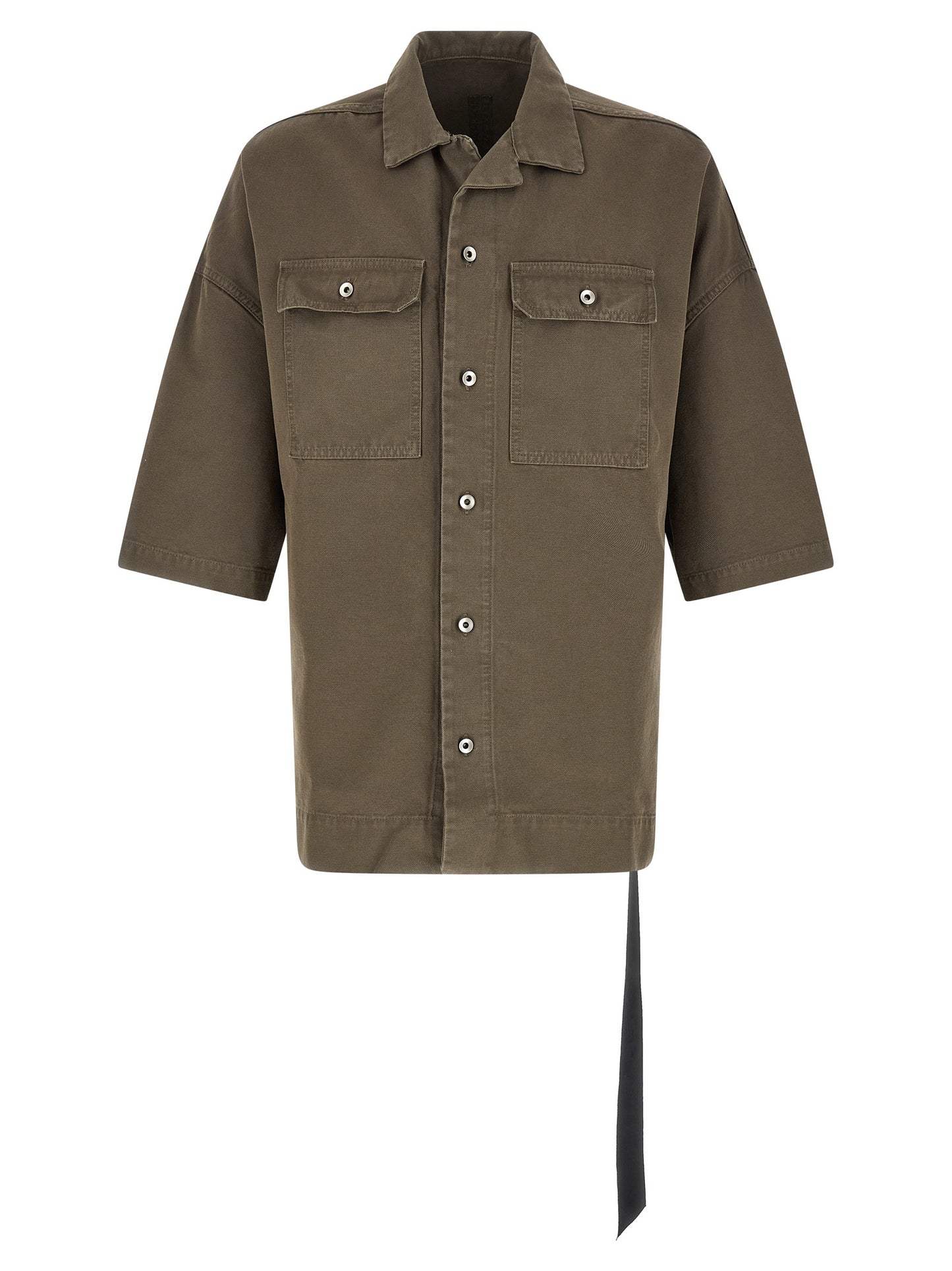 DRKSHDW Essence Men's Short-Sleeve Cotton Canvas Shirt - Gray