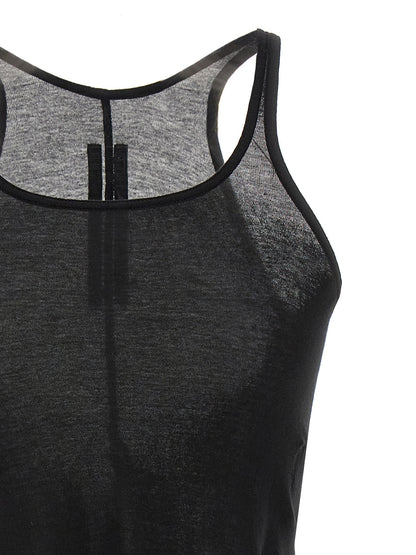 Tank Top by DRKSHDW for women in cotton black & transparent features an bespeak silhouette, showcasing an bespeak and bespeak round neckline for a truly sophisticated look.