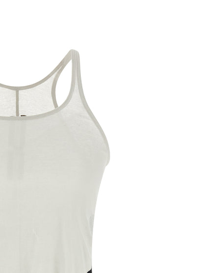 Tank Top by DRKSHDW for women in cotton transparent & white features an bespeak silhouette, showcasing an bespeak and bespeak round neckline for a truly sophisticated look.