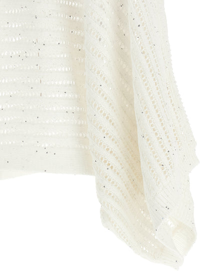 Cardigan by Peserico for women in polyester cotton & sequins white features an crisp silhouette, showcasing a sophisticated and detail for a truly crisp finish.
