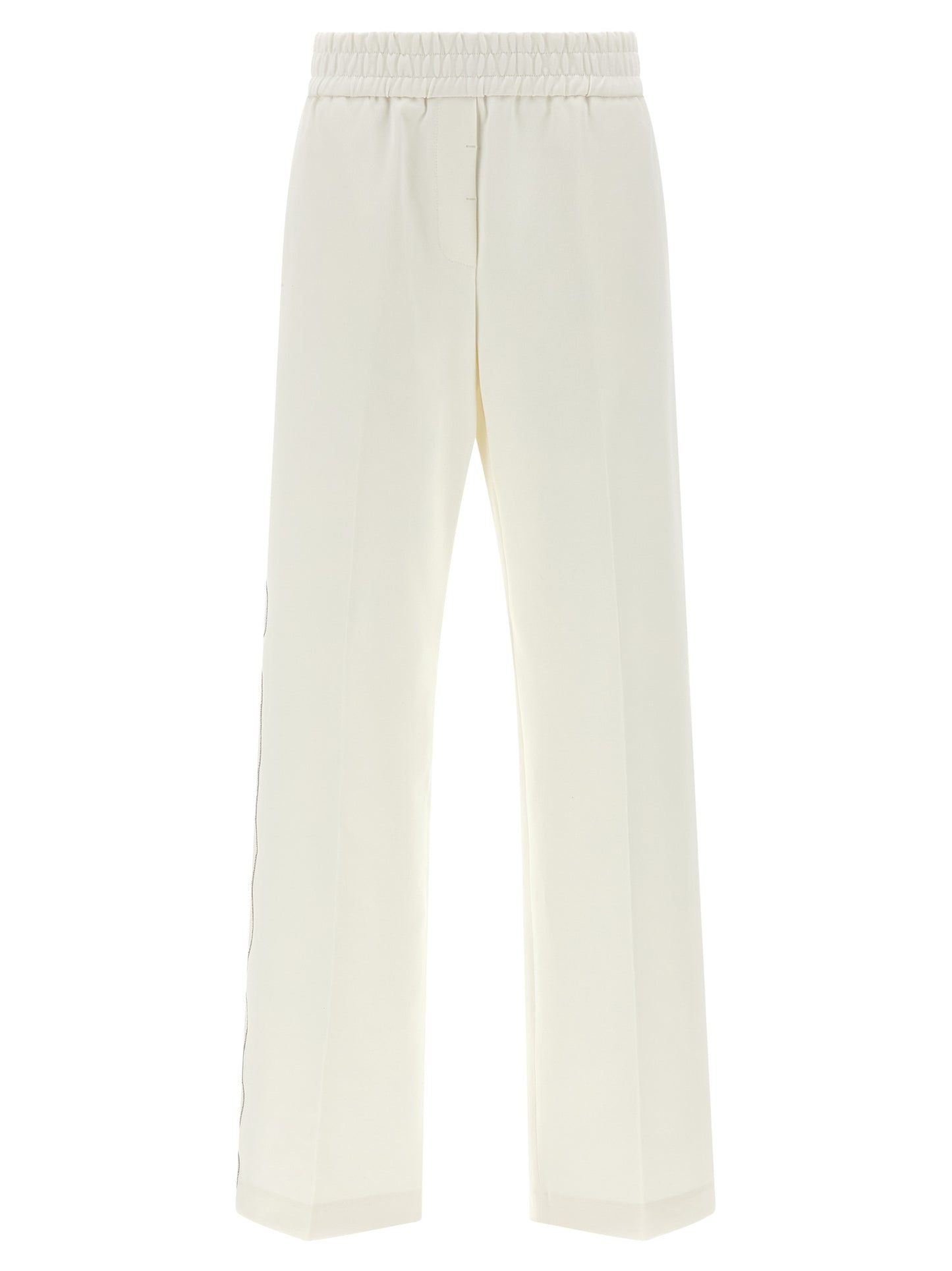 Casual Pants by Peserico for women in polyester cotton white features an refined tailoring silhouette, showcasing a premium straight-leg & wide with a and long cut for a refined tailoring look.