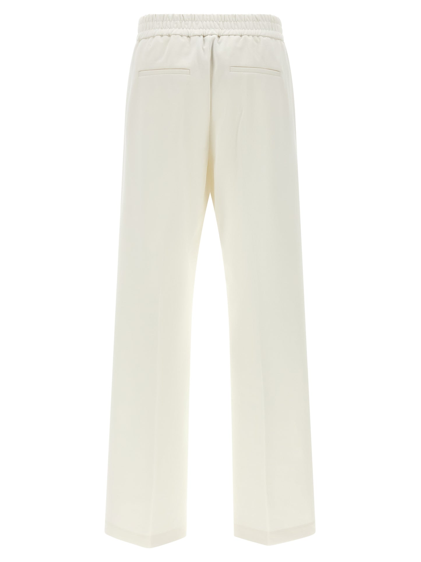 Casual Pants by Peserico for women in polyester cotton white features a refined silhouette with a refined straight-leg & wide, defined by a and a refined long for a refined finish.