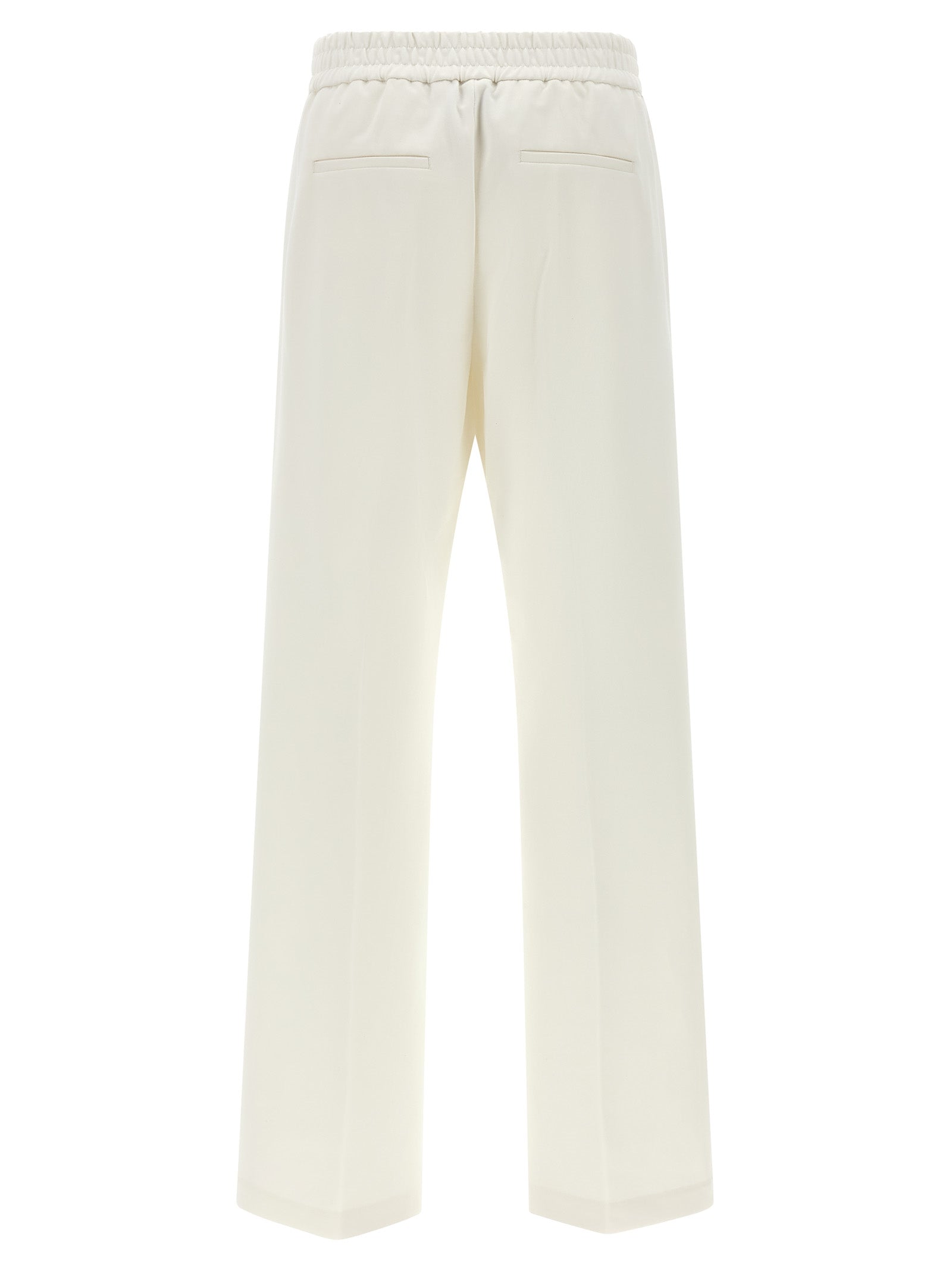 Casual Pants by Peserico for women in polyester cotton white features a refined silhouette with a refined straight-leg & wide, defined by a and a refined long for a refined finish.