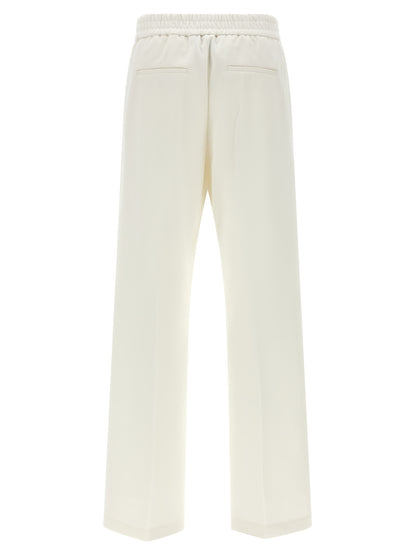 Casual Pants by Peserico for women in polyester cotton white features a refined silhouette with a refined straight-leg & wide, defined by a and a refined long for a refined finish.