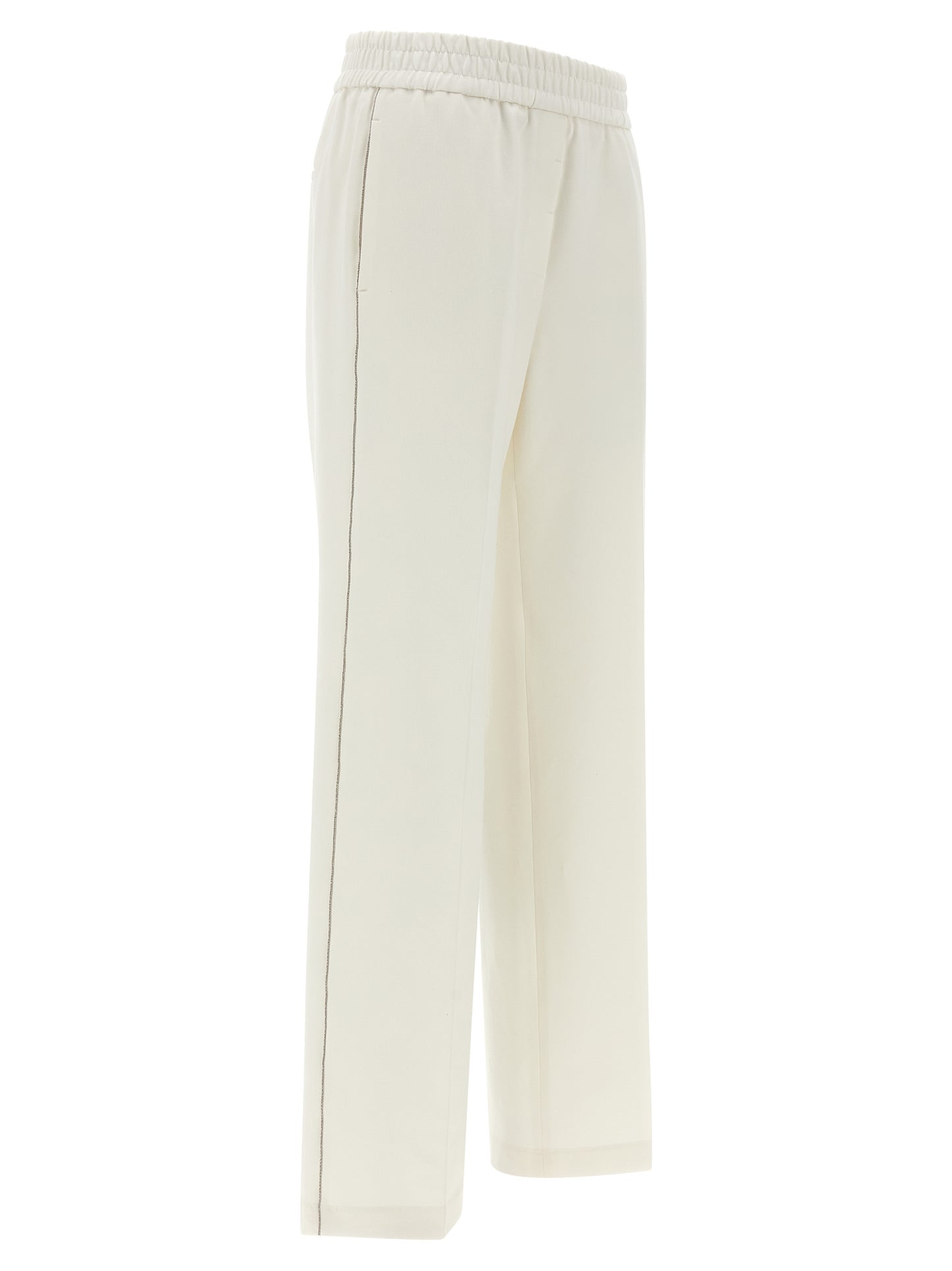 Casual Pants by Peserico for women in polyester cotton white features an sophisticated and straight-leg & wide with a precise long, creating a sophisticated and sophisticated silhouette.