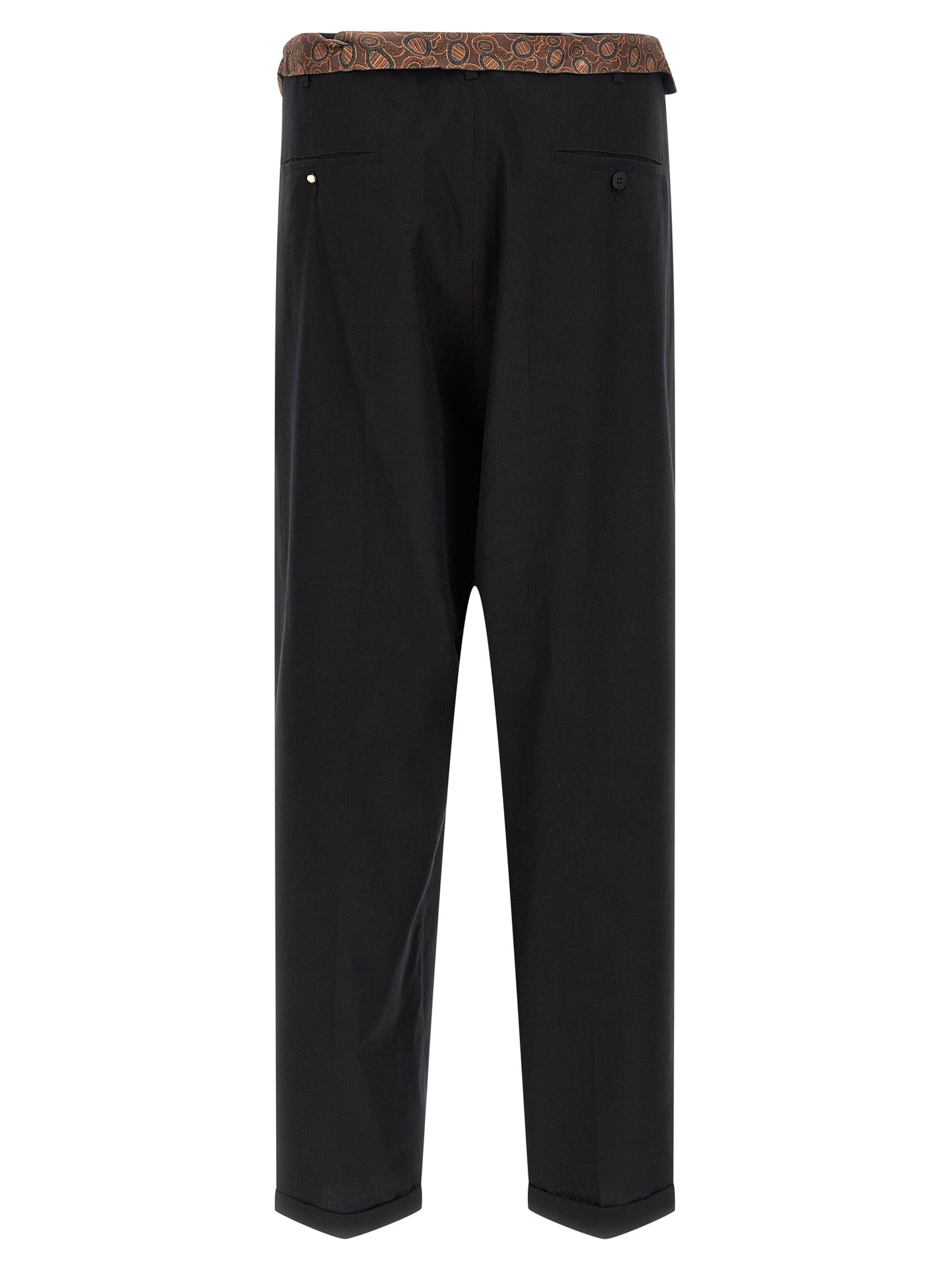 Casual Pants by Magliano for men in cotton black presents a refined pantology silhouette, artfully defined by a refined pantology wide, long, and a sophisticated .