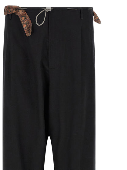 Casual Pants by Magliano for men in cotton black features a refined silhouette with a refined wide, defined by a and a refined long for a refined finish.