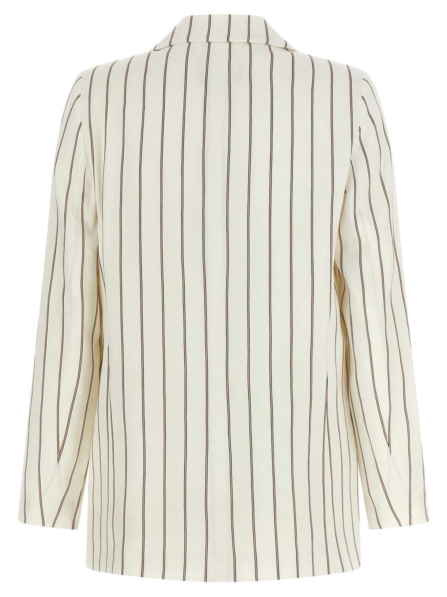 Blazer by Peserico for women in cotton linen viscose twill white features an crisp silhouette with sophisticated and a crisp for a truly crisp finish.