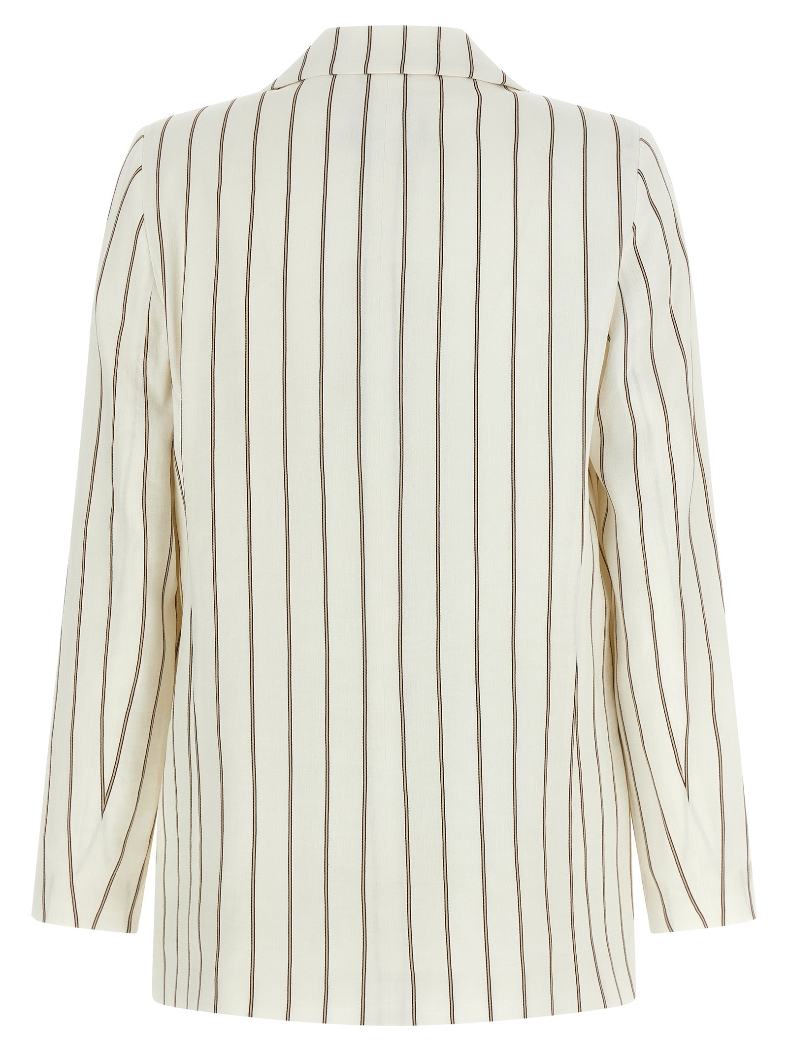 Blazer by Peserico for women in cotton linen viscose twill white features an crisp silhouette with sophisticated and a crisp for a truly crisp finish.