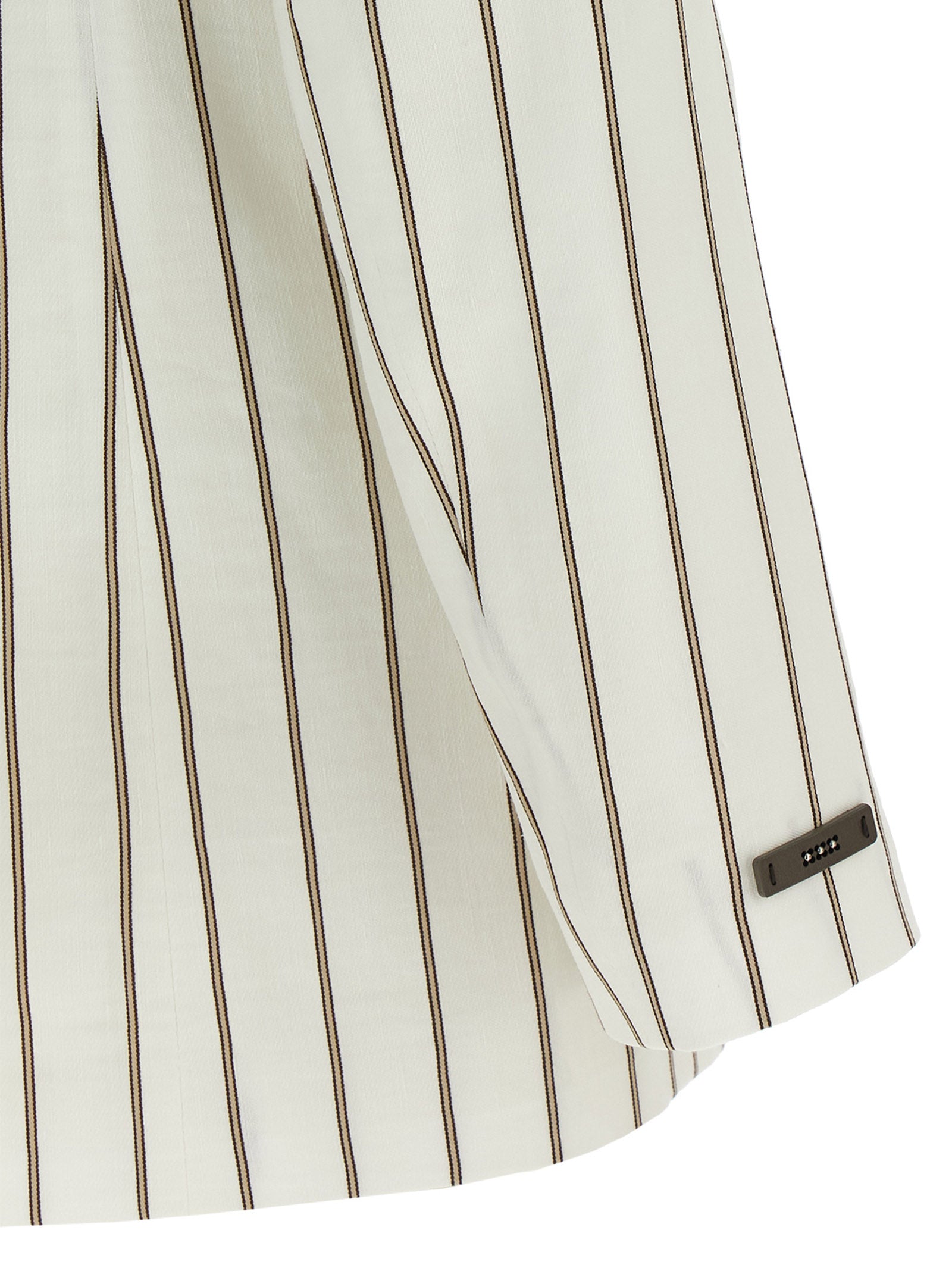 Blazer by Peserico for women in cotton linen viscose twill white showcases a polished silhouette, highlighted by a refined and polished for a sophisticated finish.