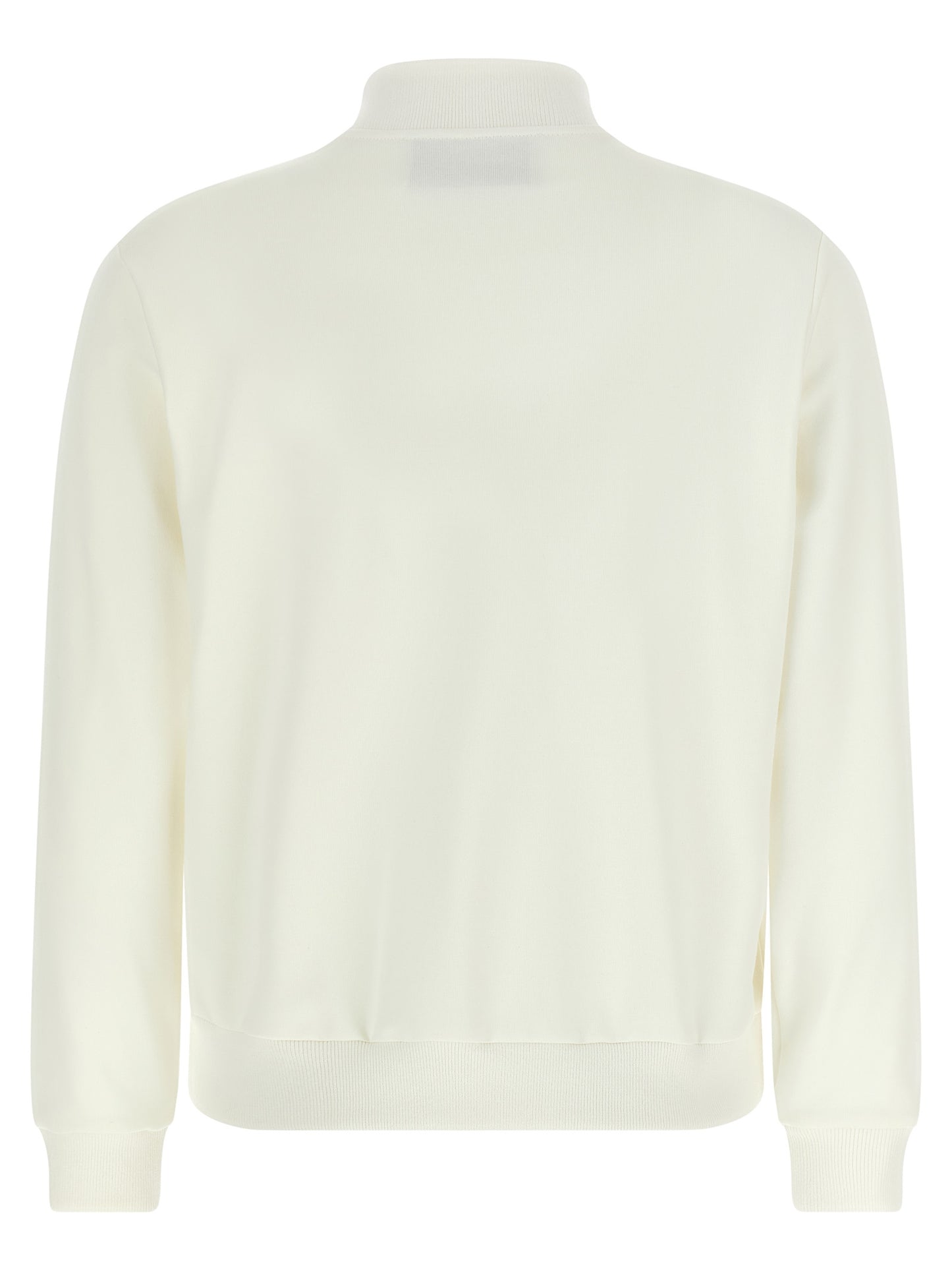 Activewear Sweatshirt by Peserico for women in polyester cotton white presents a dynamic silhouette, featuring a dynamic high-neck neckline and detailed with functional .