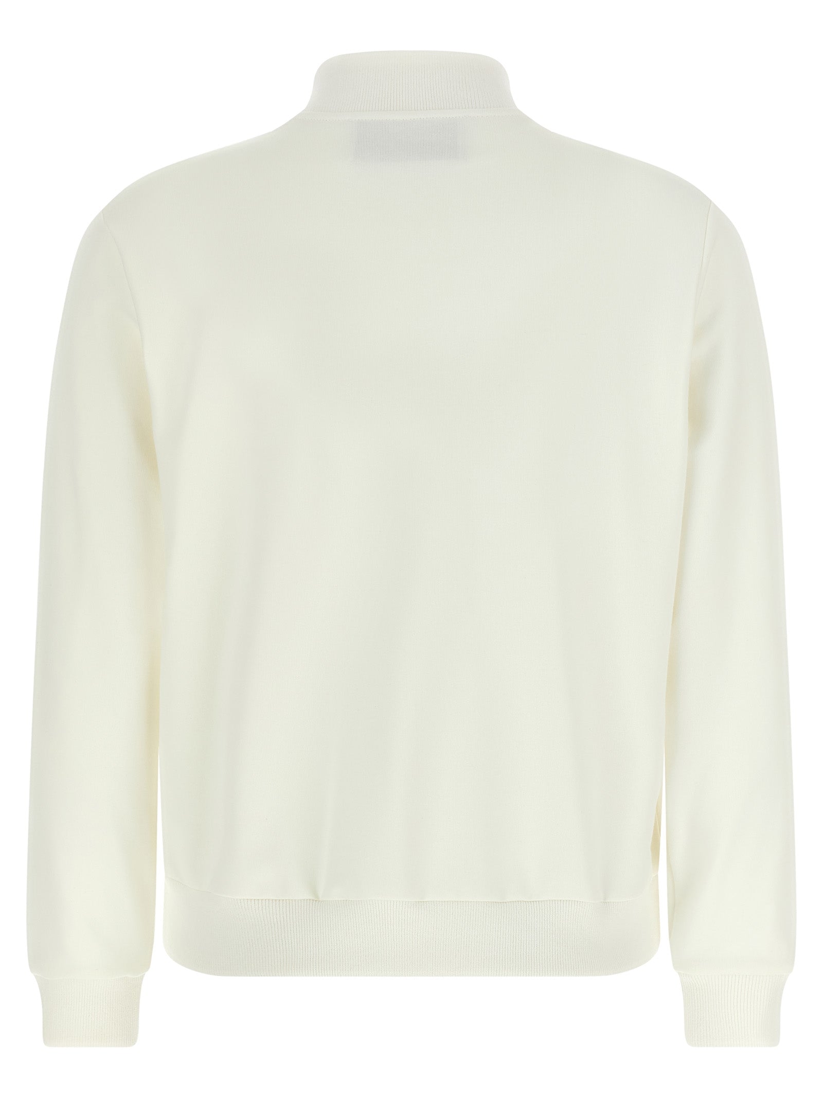 Activewear Sweatshirt by Peserico for women in polyester cotton white presents a dynamic silhouette, featuring a dynamic high-neck neckline and detailed with functional .