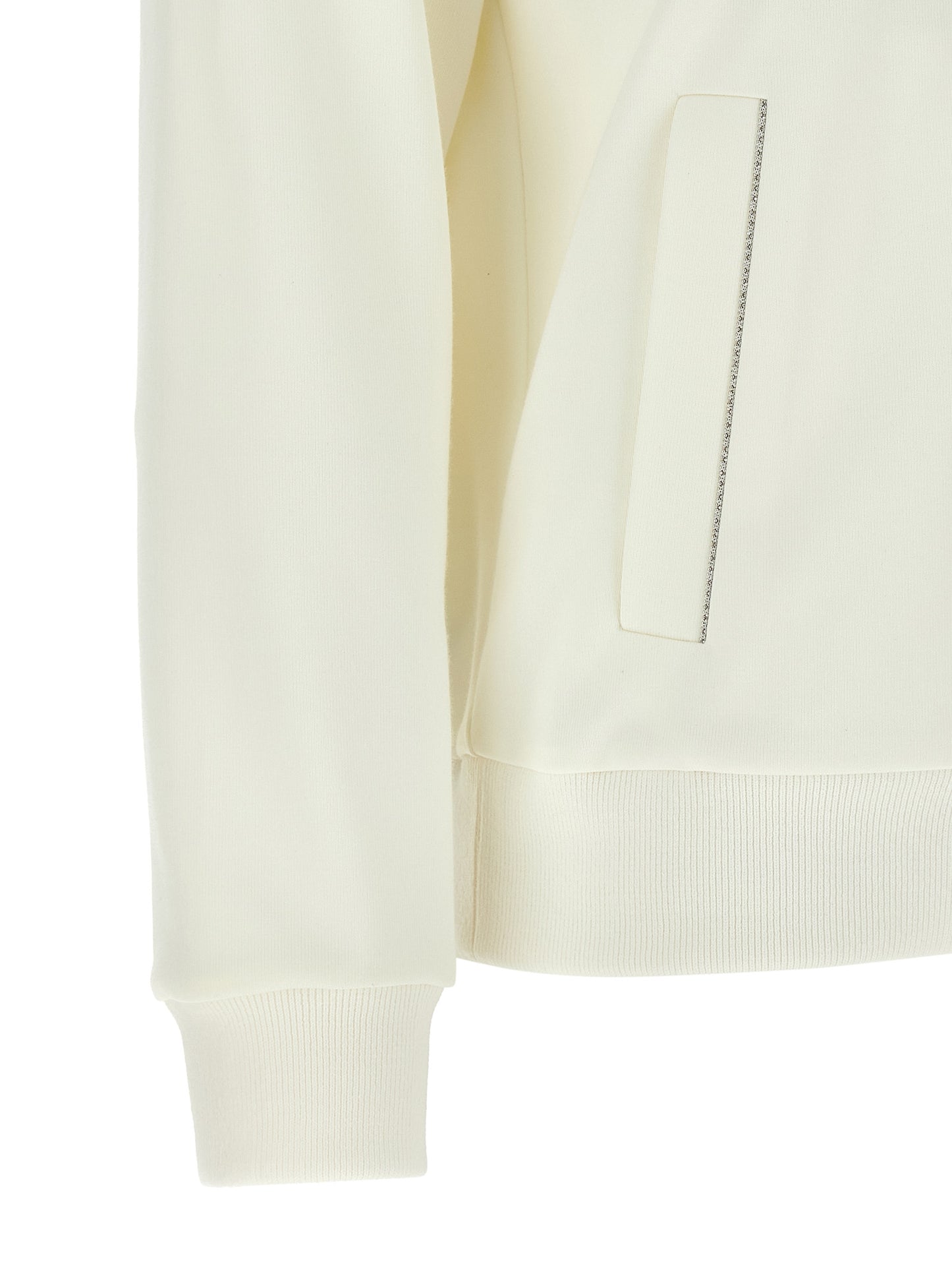 Activewear Sweatshirt by Peserico for women in polyester cotton white showcases a athletic silhouette with sleeves, a athletic , and high-performance for a athletic aesthetic.
