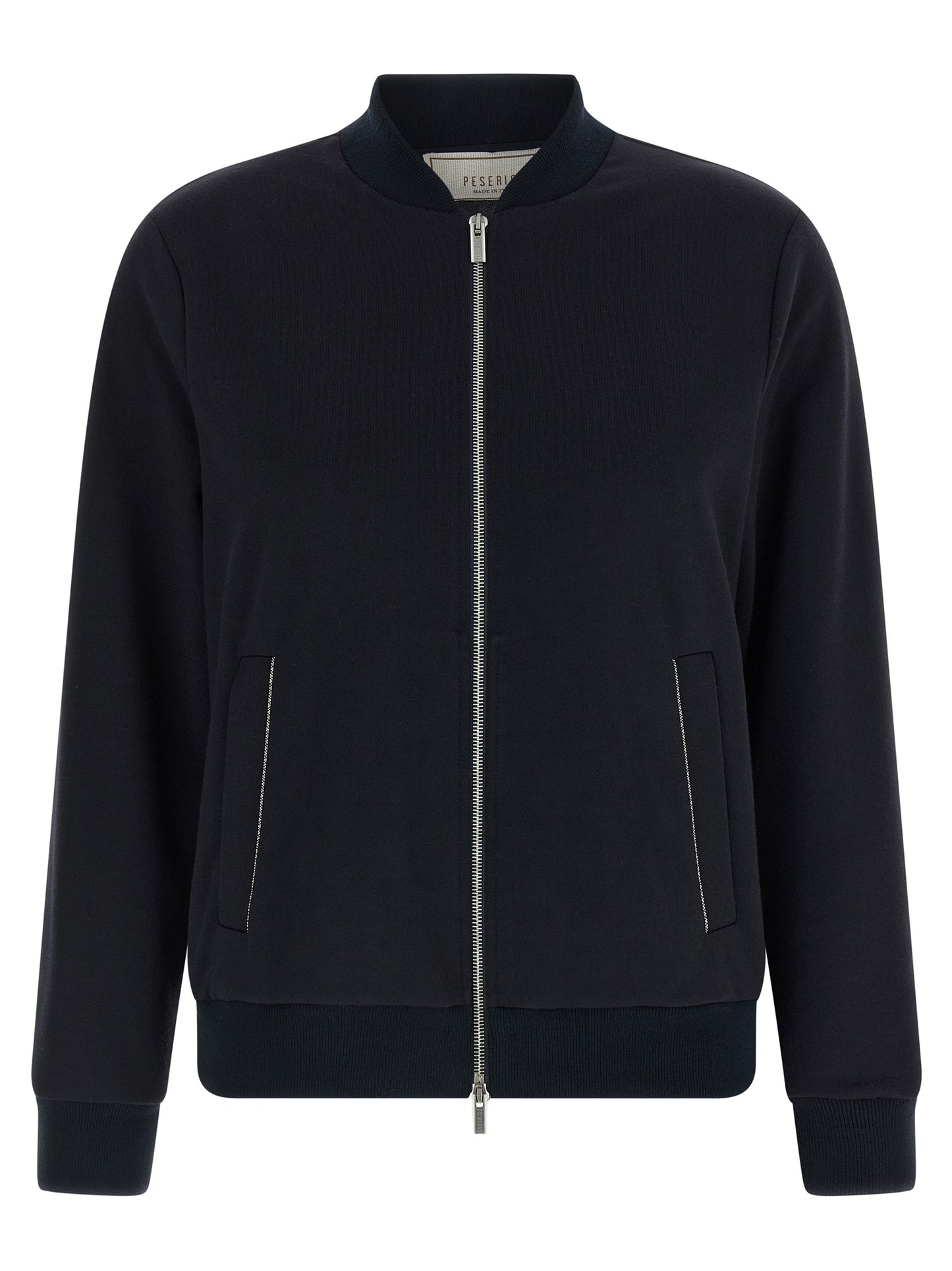 Bomber Jacket by Peserico for women in polyester cotton blue features a city-ready silhouette, detailed with pockets and a city-ready high-neck neckline.
