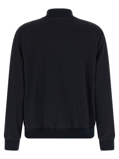 Bomber Jacket by Peserico for women in polyester cotton blue features an contemporary silhouette, showcasing a sophisticated high-neck neckline and contemporary pockets for a truly refined look.