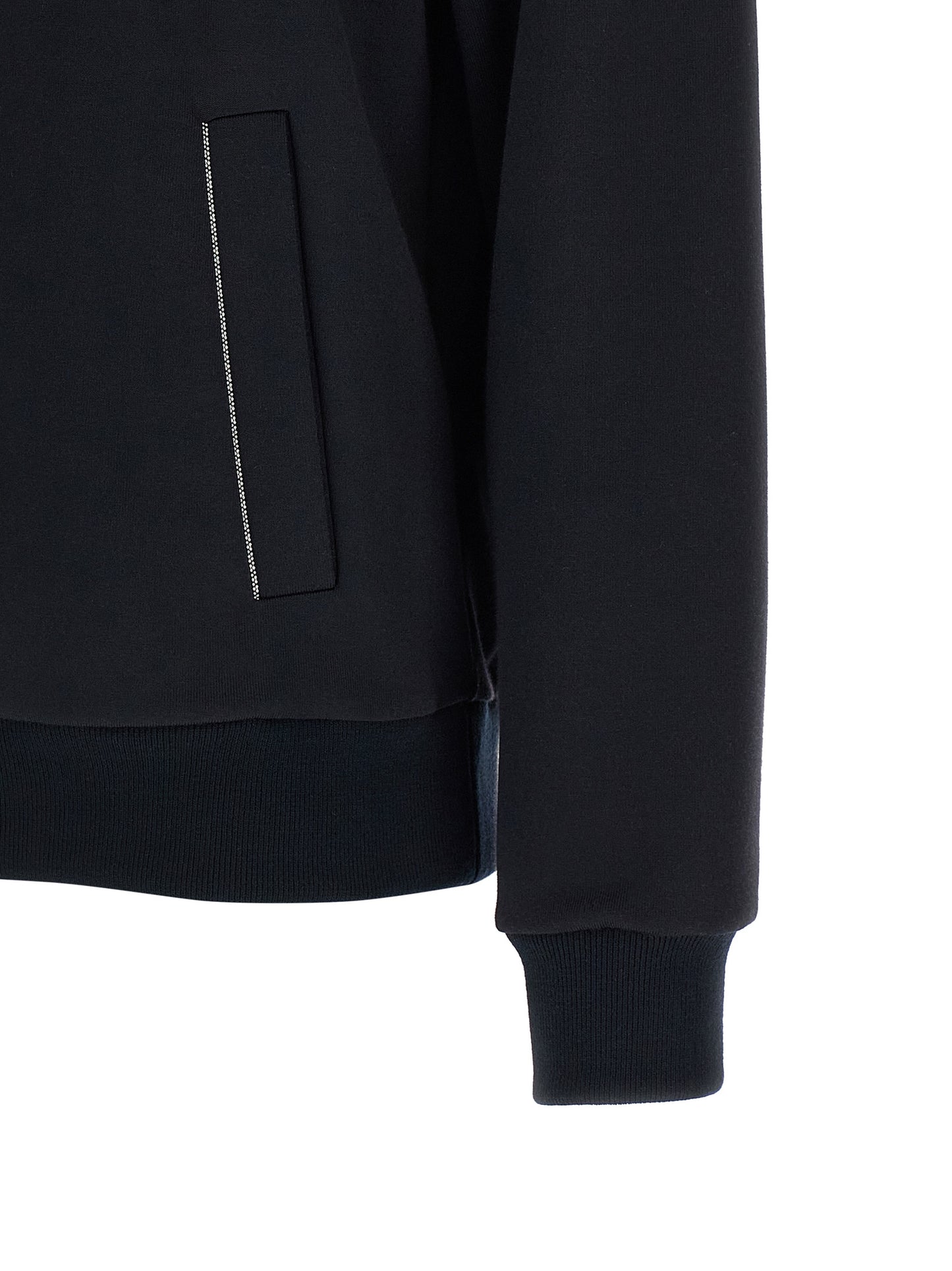 Bomber Jacket by Peserico for women in polyester cotton blue features a dramatic silhouette, showcasing a sophisticated and distinctive pockets for a dramatic aesthetic.