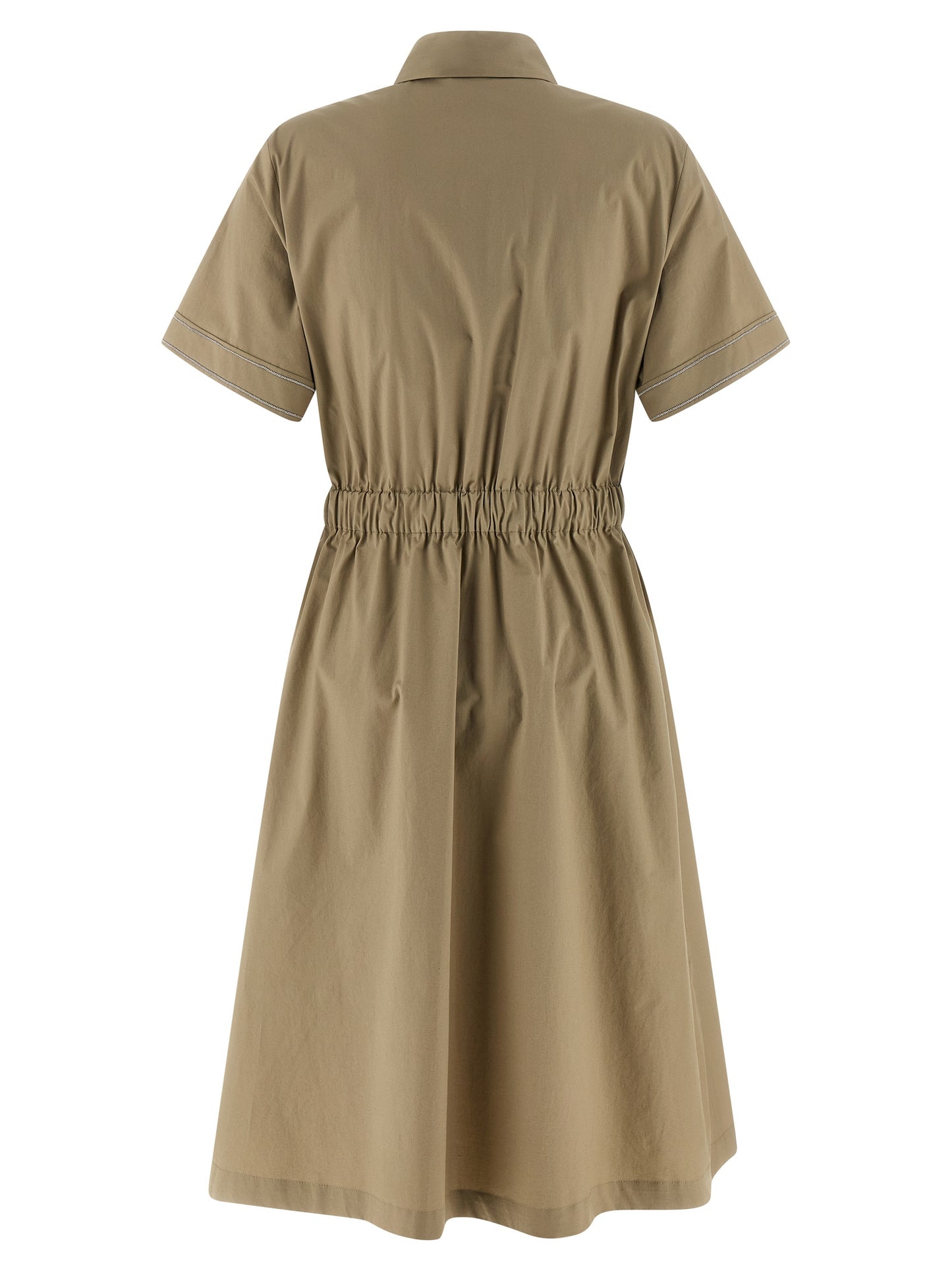 Dress by Peserico for women in stretch cotton bicolour & green features an cute silhouette, detailed with a and that elegantly flows into a cute midi short.