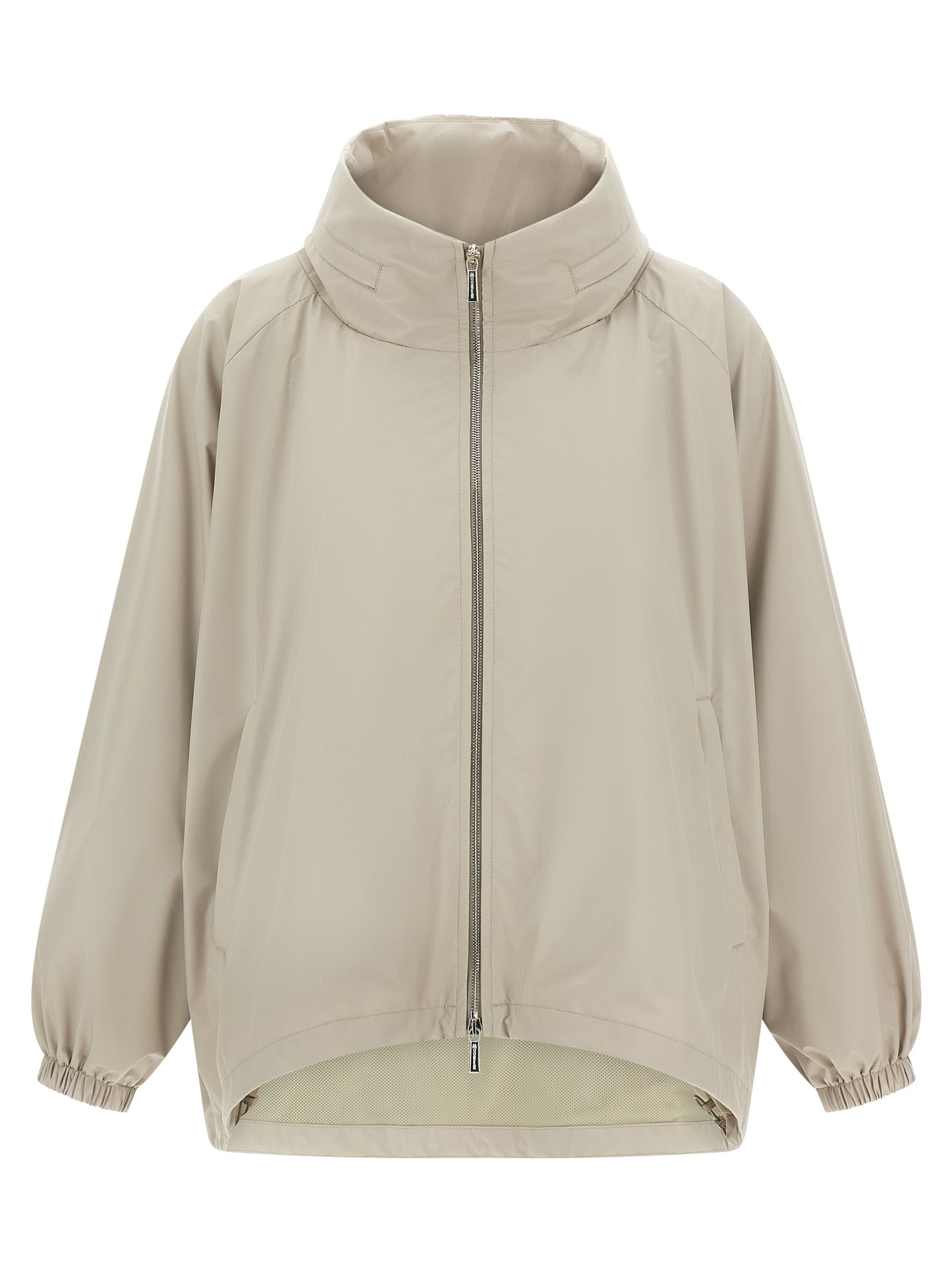 Hooded Windbreaker Jacket by MooRER for women in polyester gray features an perennial silhouette with a refined hooded neckline and perennial water-resistant, pockets, hooded & windproof for a sophisticated weather-resistant look.