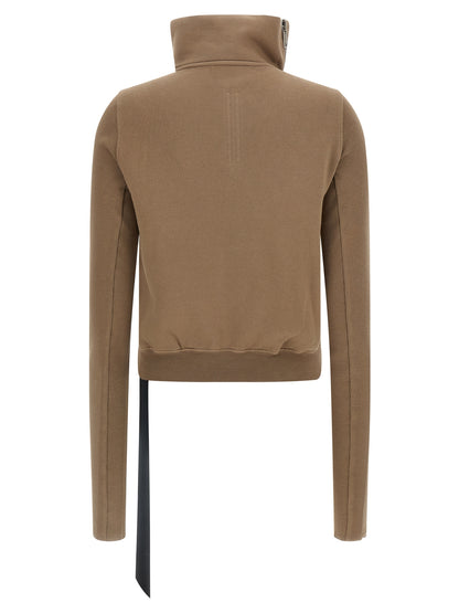 Activewear Sweatshirt by DRKSHDW for women in cotton beige features an contemporary silhouette with , refined detailing, and an contemporary high-neck neckline for a sophisticated performance look.